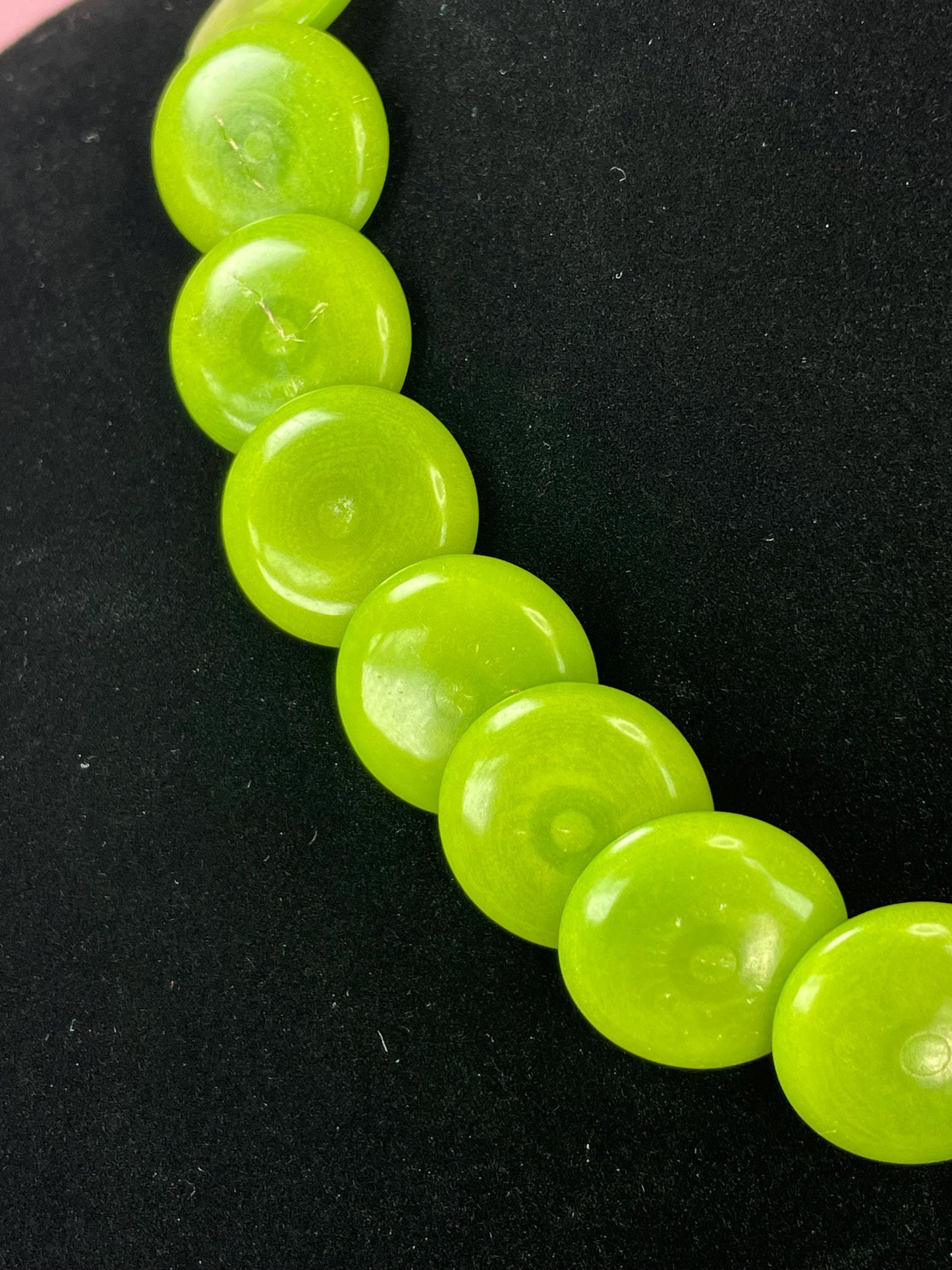 Cool Green Necklace with Overlapping Beads