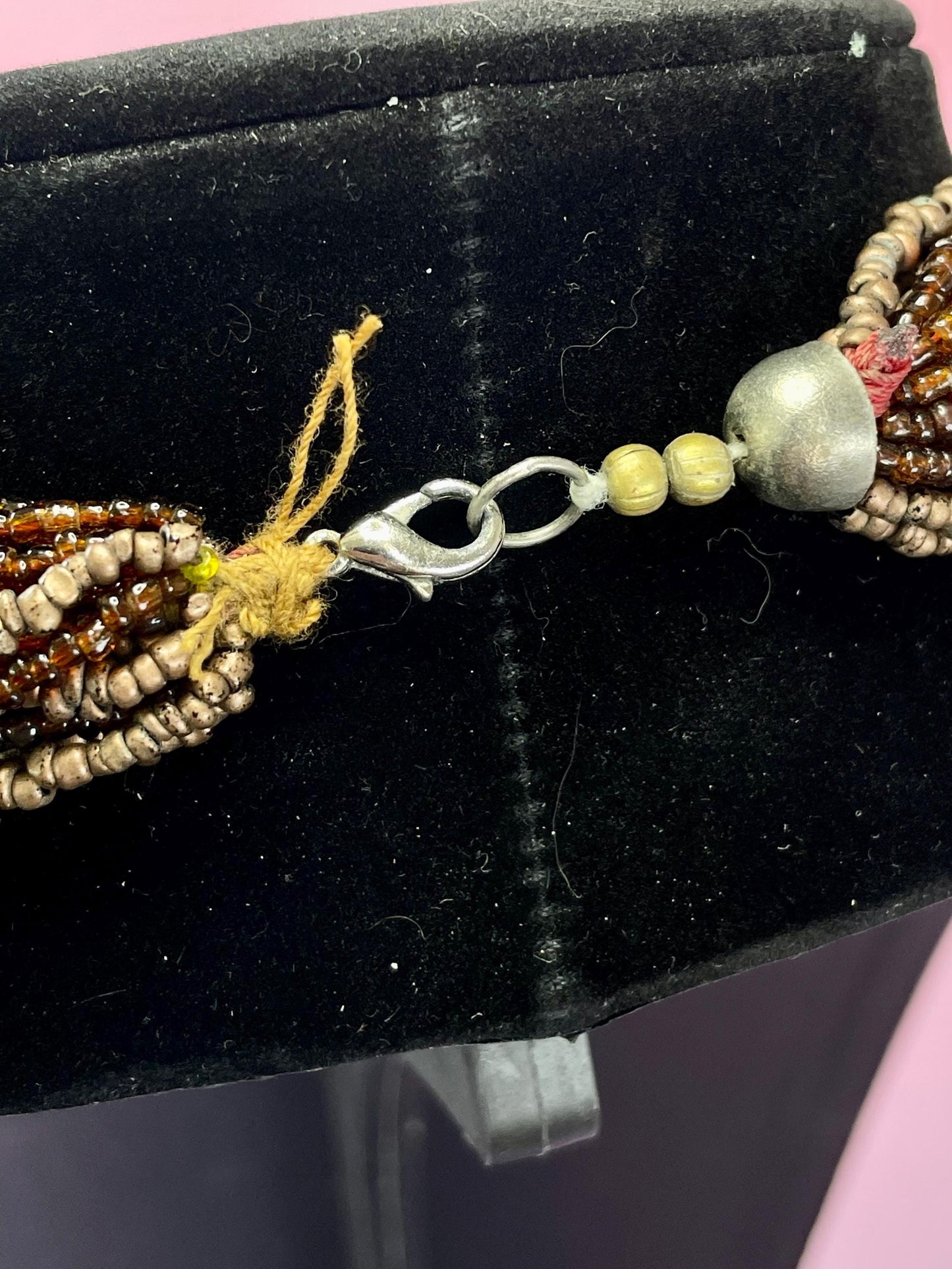 African Beaded Necklace in lovely Earth Tones