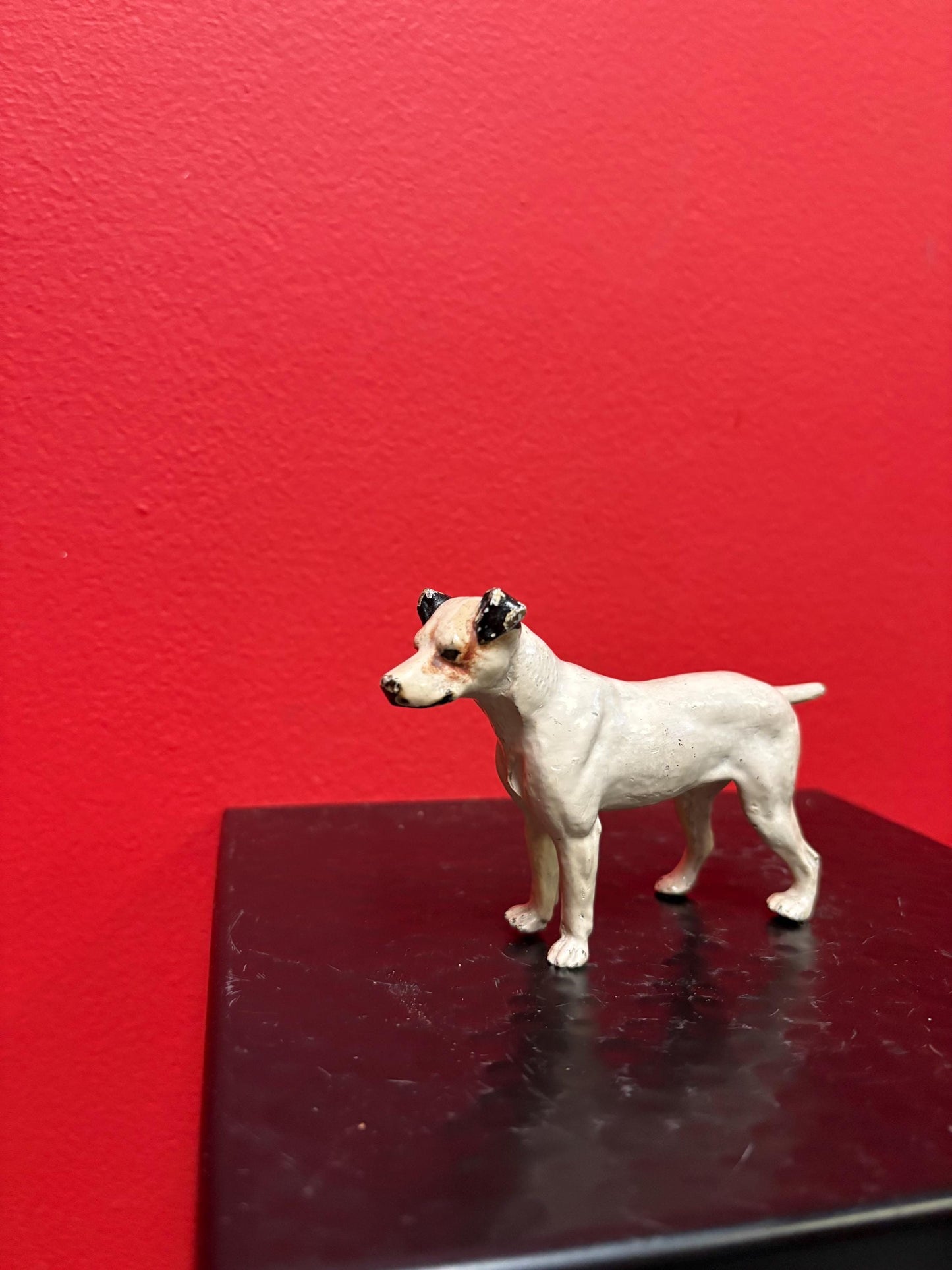 Lovely 4 x 3 inch Franz Bergman antique bronze dog - good condition   B