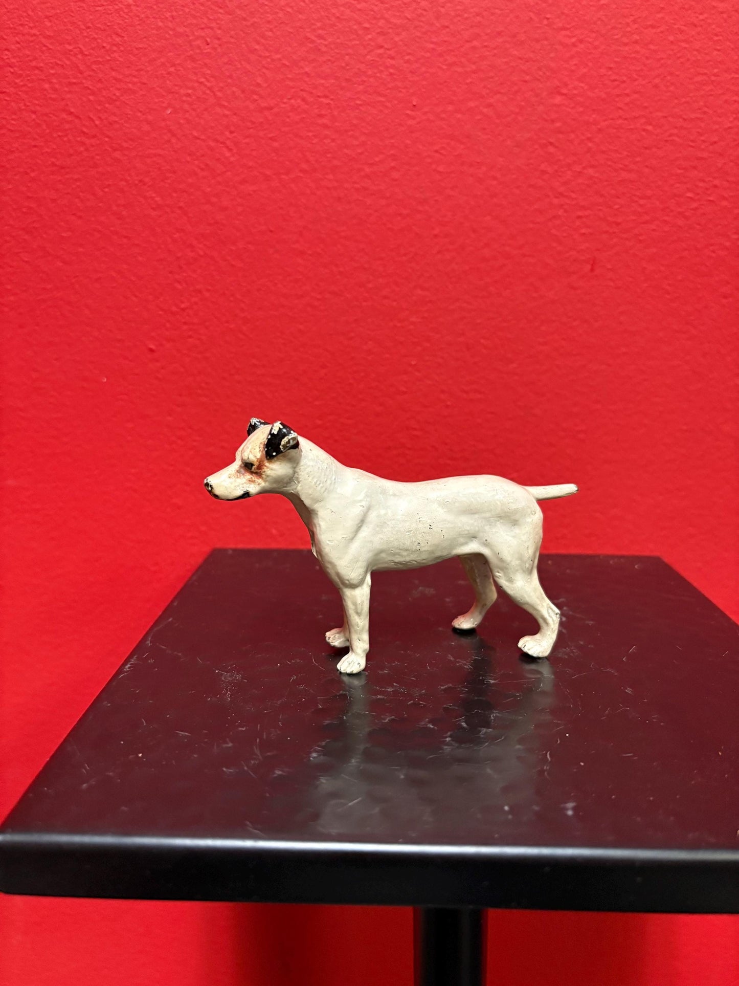 Lovely 4 x 3 inch Franz Bergman antique bronze dog - good condition   B