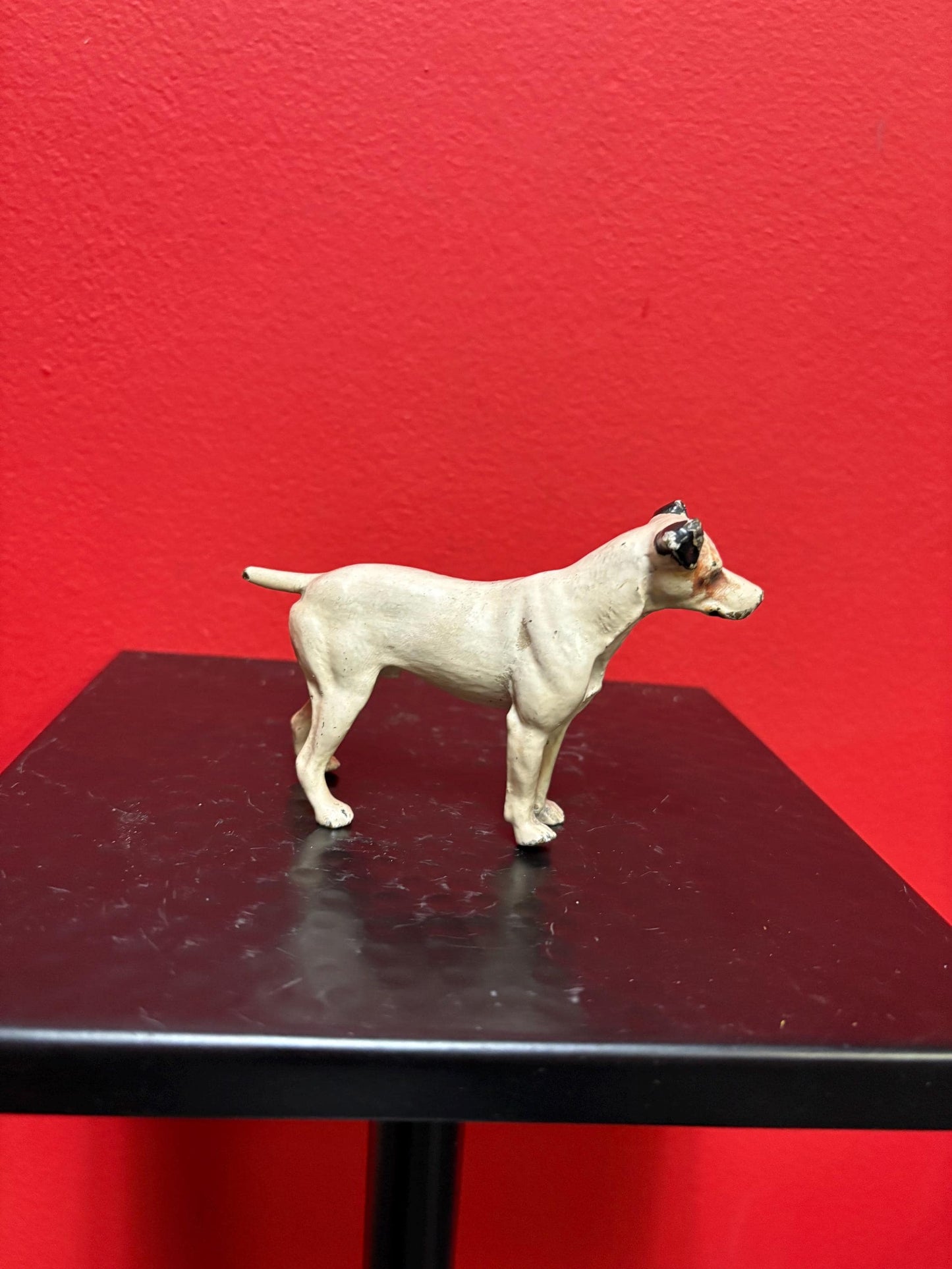 Lovely 4 x 3 inch Franz Bergman antique bronze dog - good condition   B