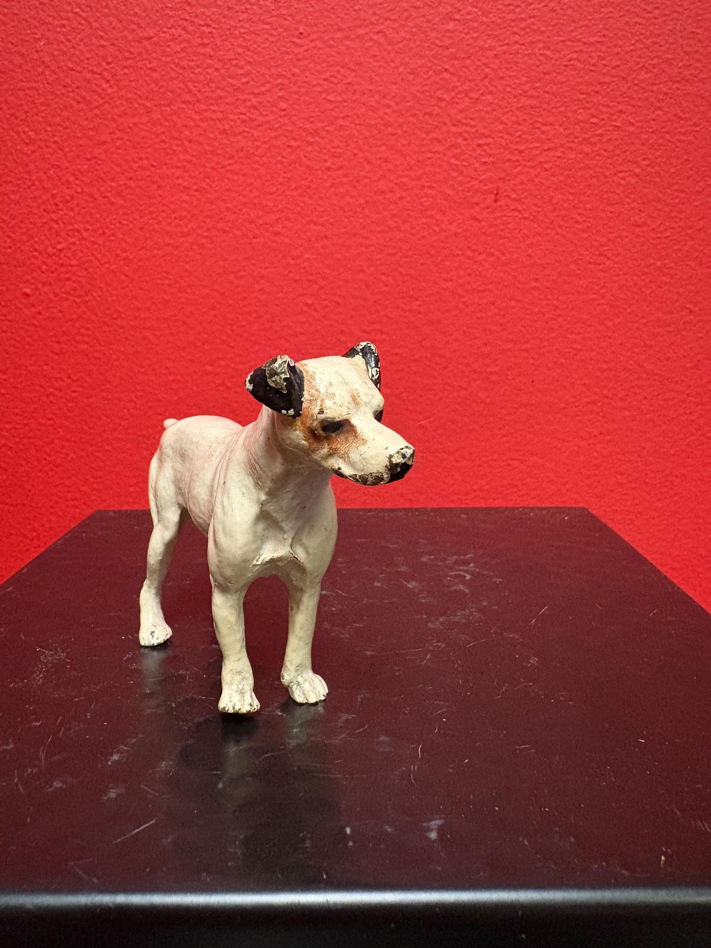 Lovely 4 x 3 inch Franz Bergman antique bronze dog - good condition   B