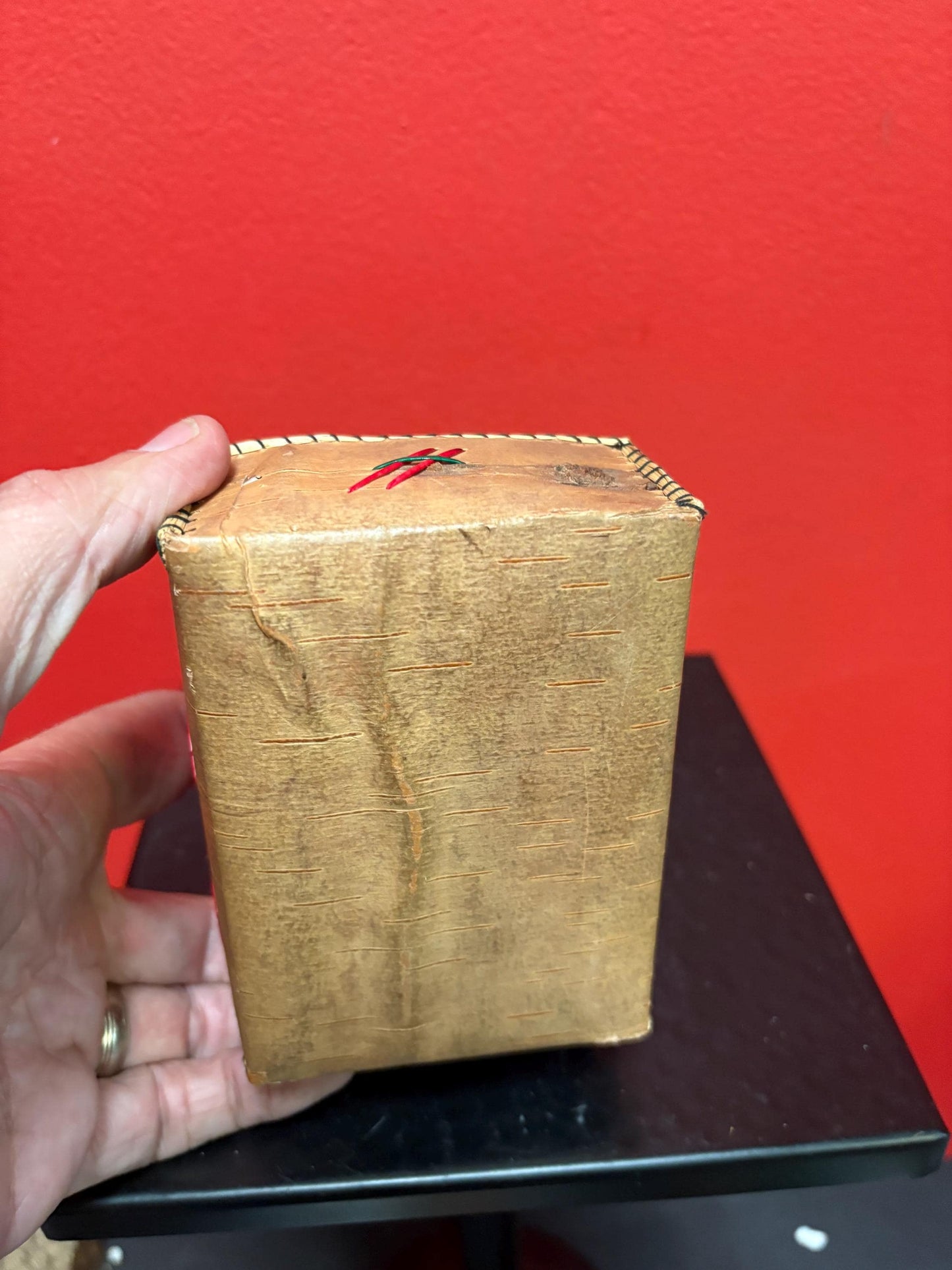 Beautiful indigenous Cedar bark box 4 1/2 x 3 x 2 high  great gift