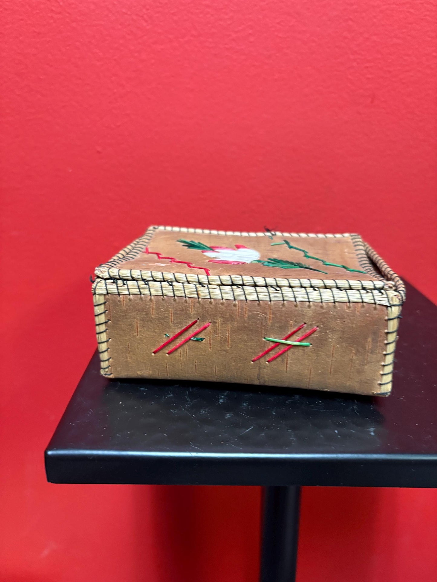 Beautiful indigenous Cedar bark box 4 1/2 x 3 x 2 high  great gift