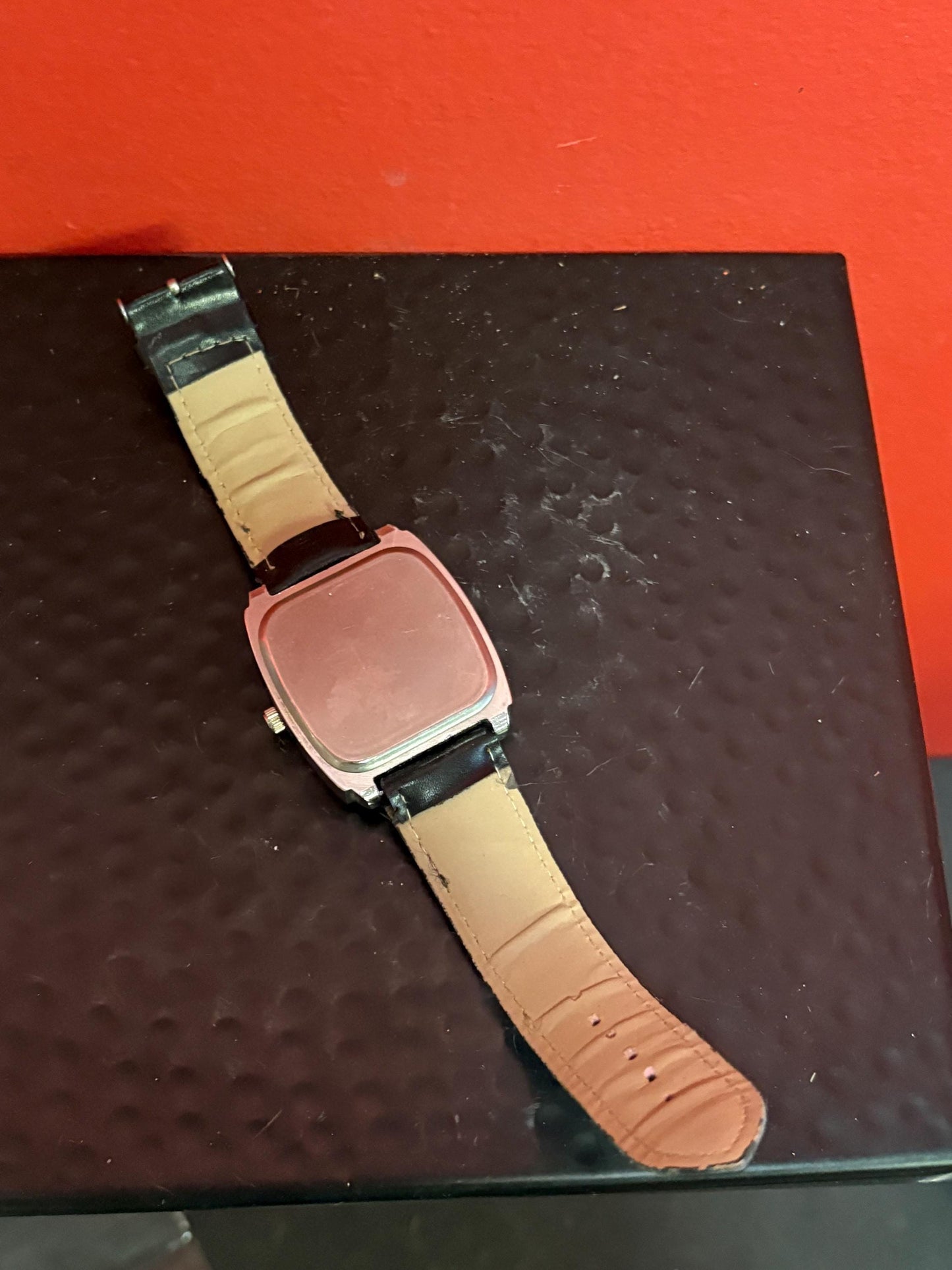 Very cool vintage Elvis Presley watch with leather band working  king of rock ‘n roll  9 inches long