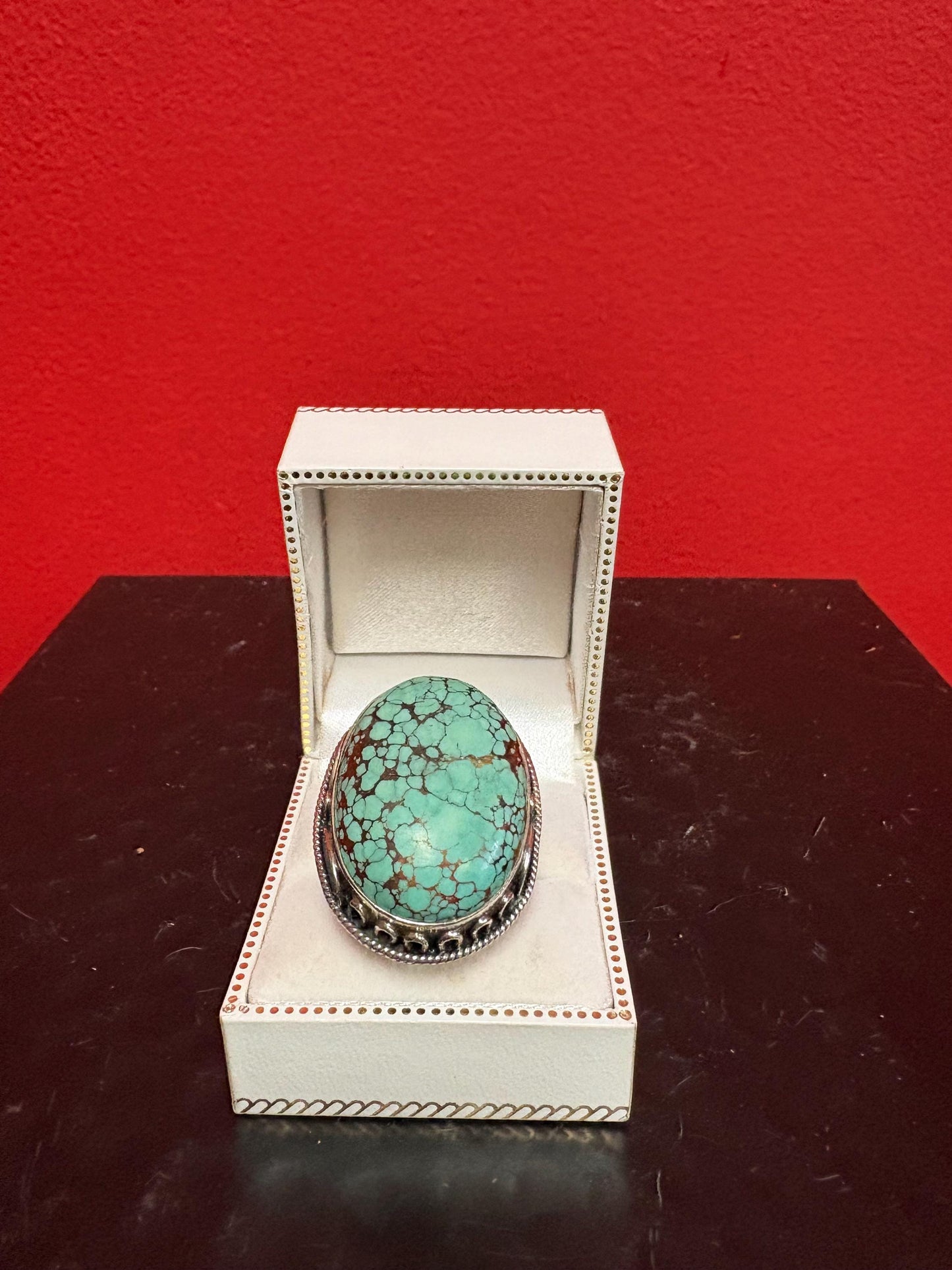 Stunning Navajo Sterling silver and turquoise ring size 9