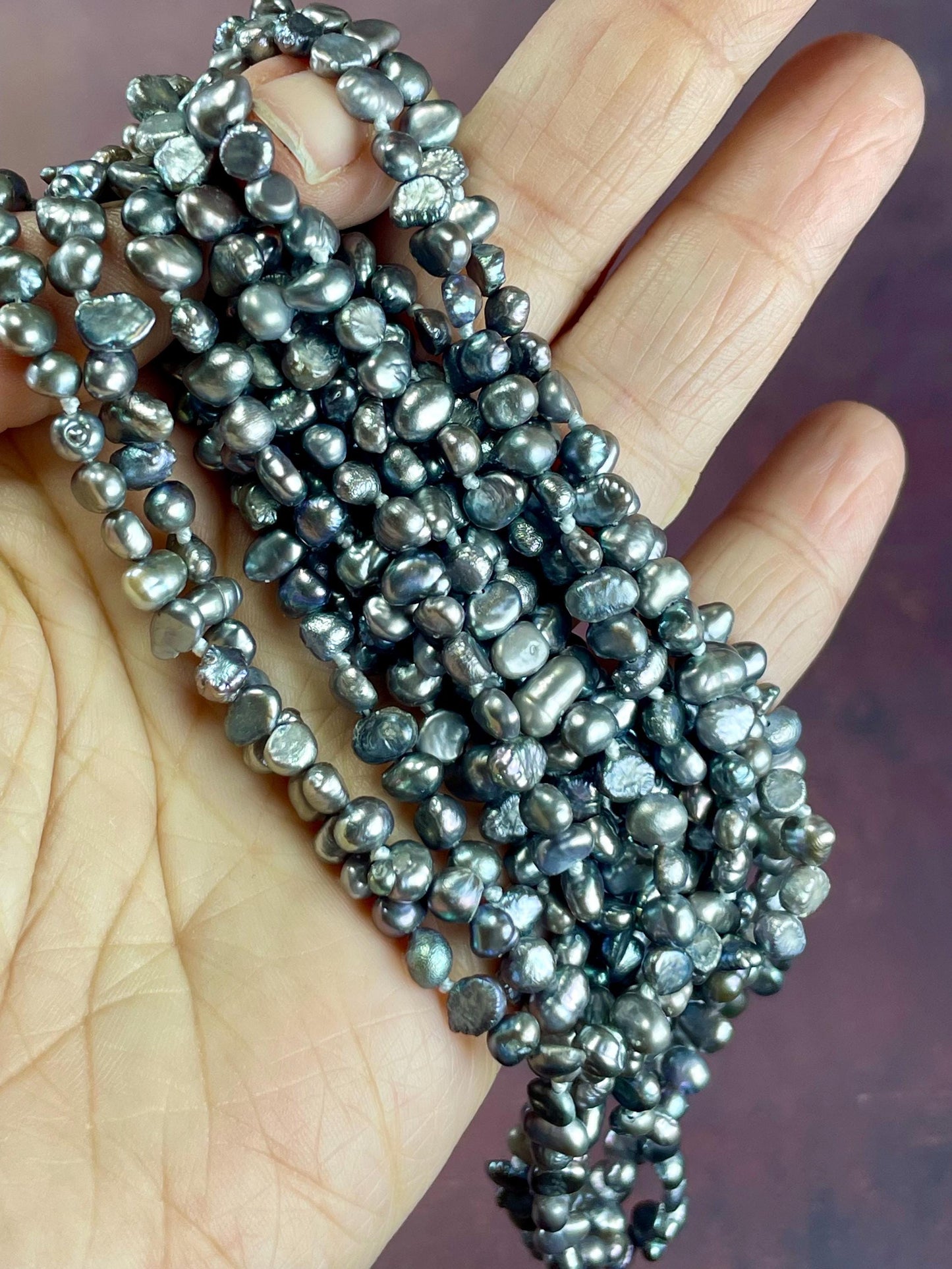 Very Long Strand Pearl Necklace