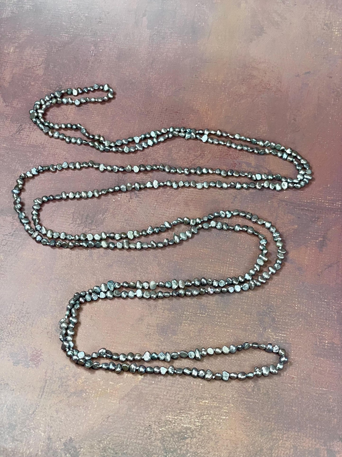 Very Long Strand Pearl Necklace