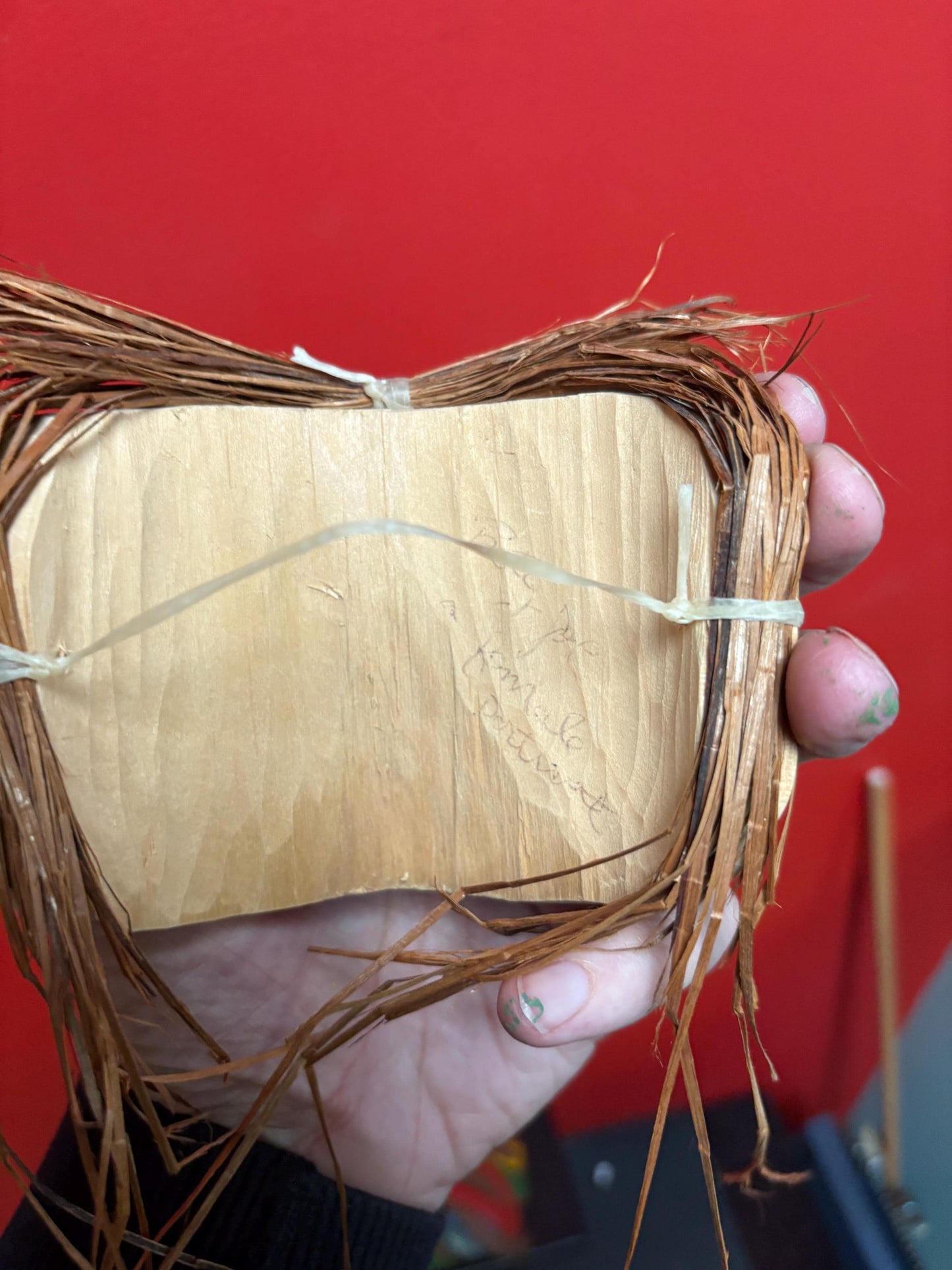 Beautiful approximately 5 x 4 high cedar painted Betty Joe indigenous pacific West Coast mask