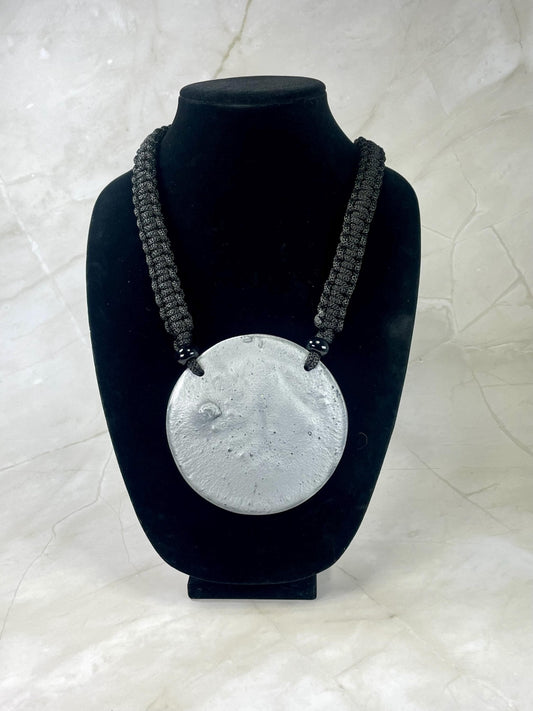 Crazy Huge Pendant on Paracord Cobra Stitch Necklace