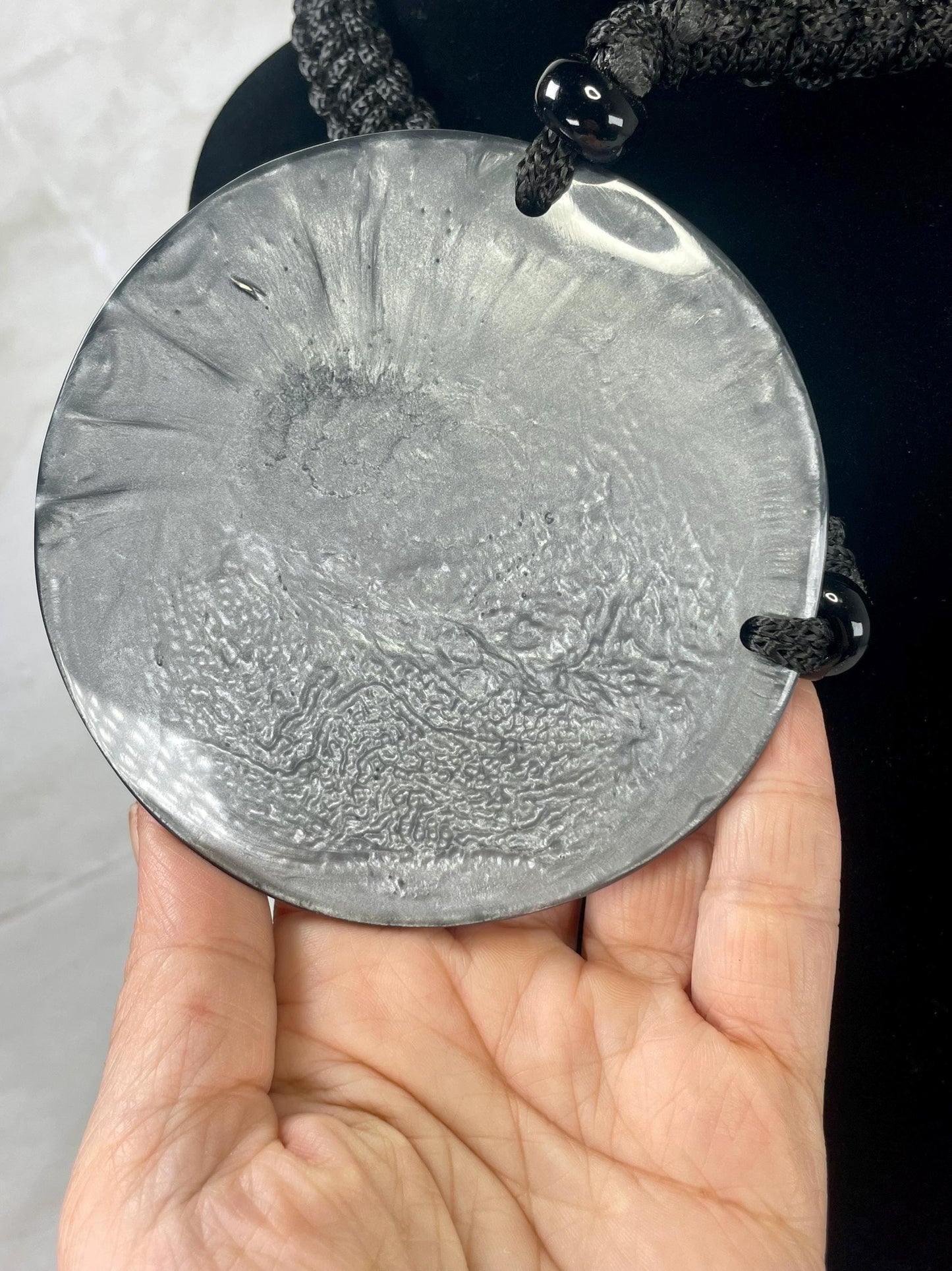 Crazy Huge Pendant on Paracord Cobra Stitch Necklace