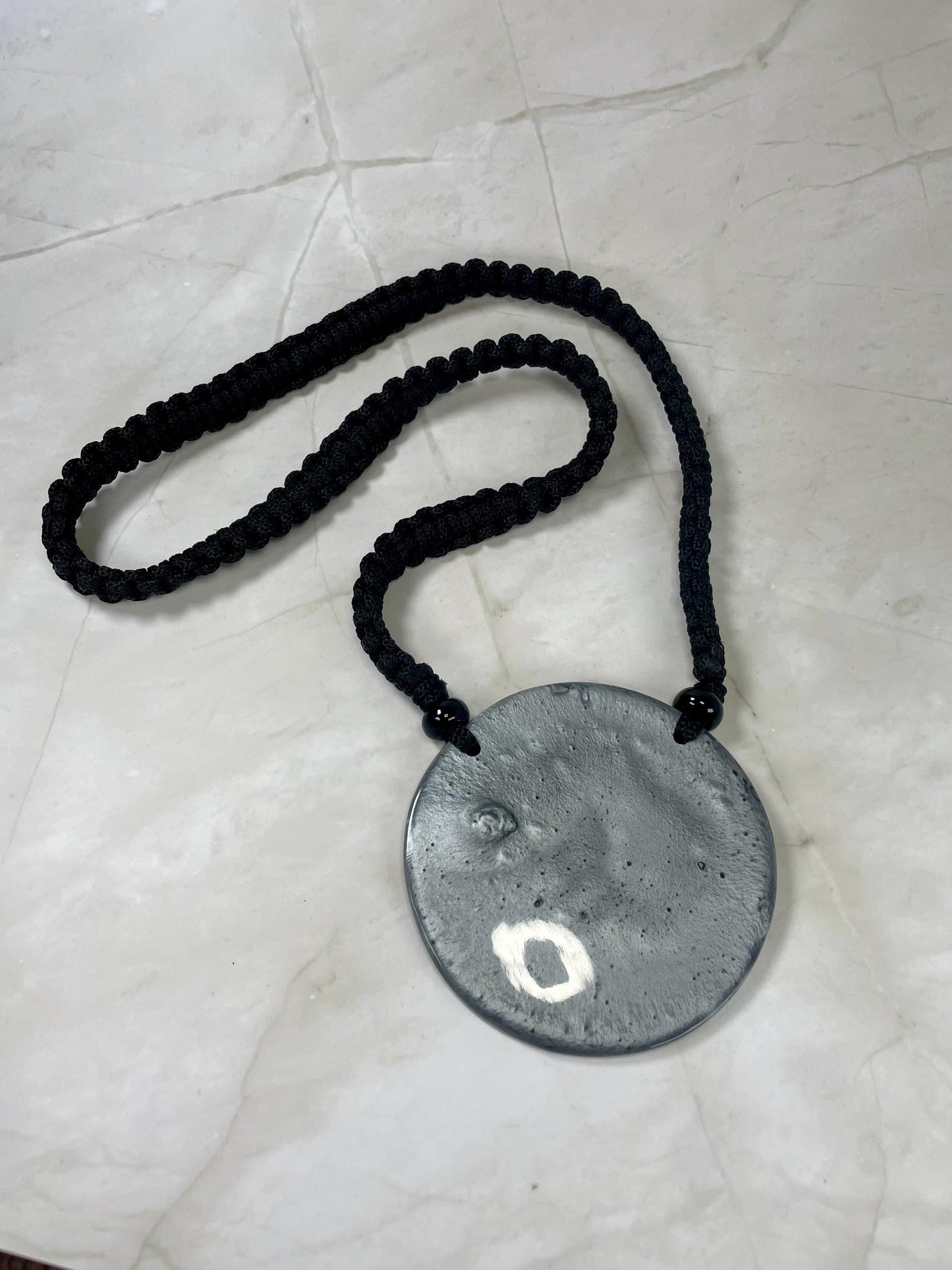 Crazy Huge Pendant on Paracord Cobra Stitch Necklace