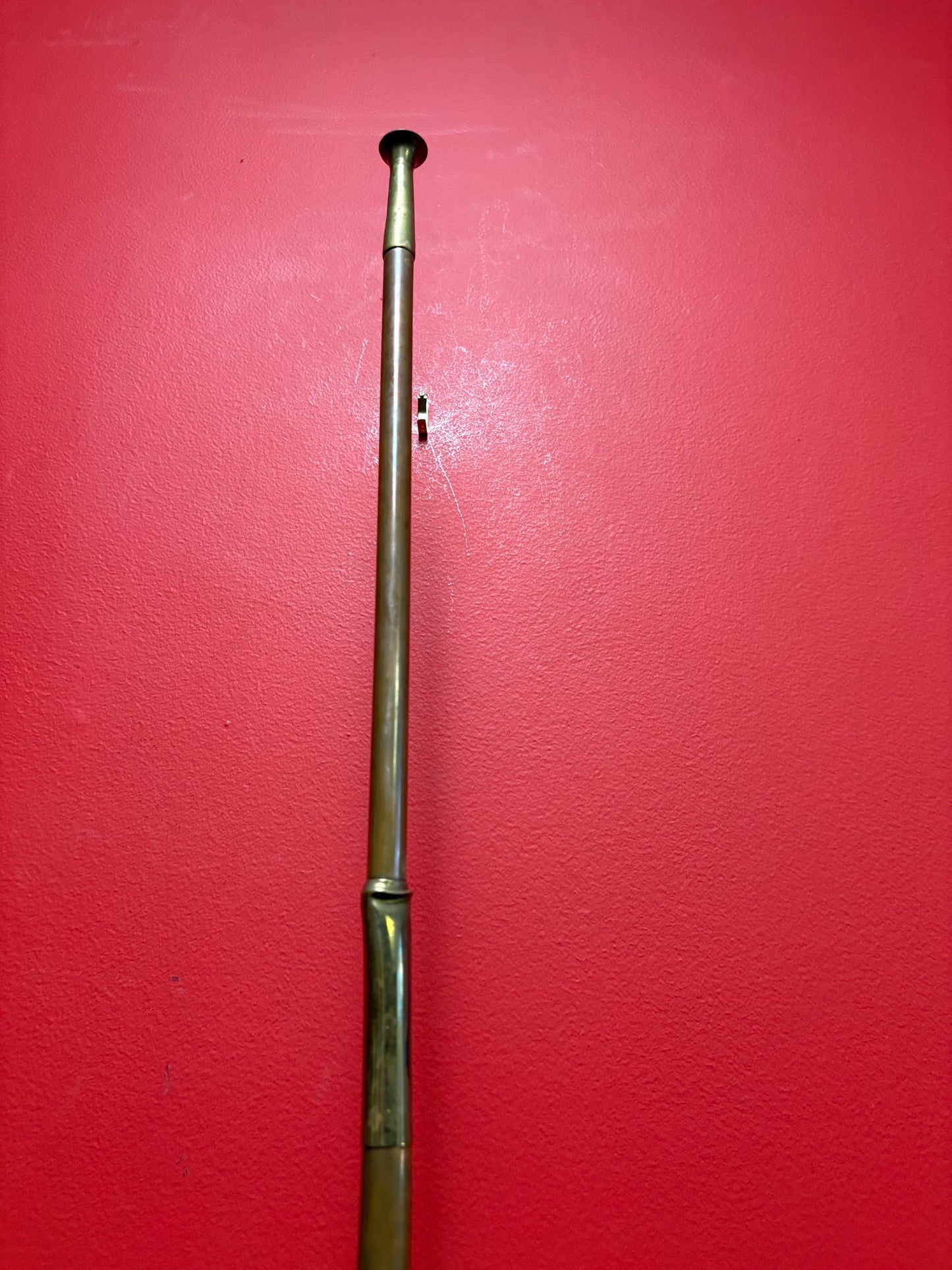 Fabulous antique English 35 inch long copper and brass hunting horn  wow -