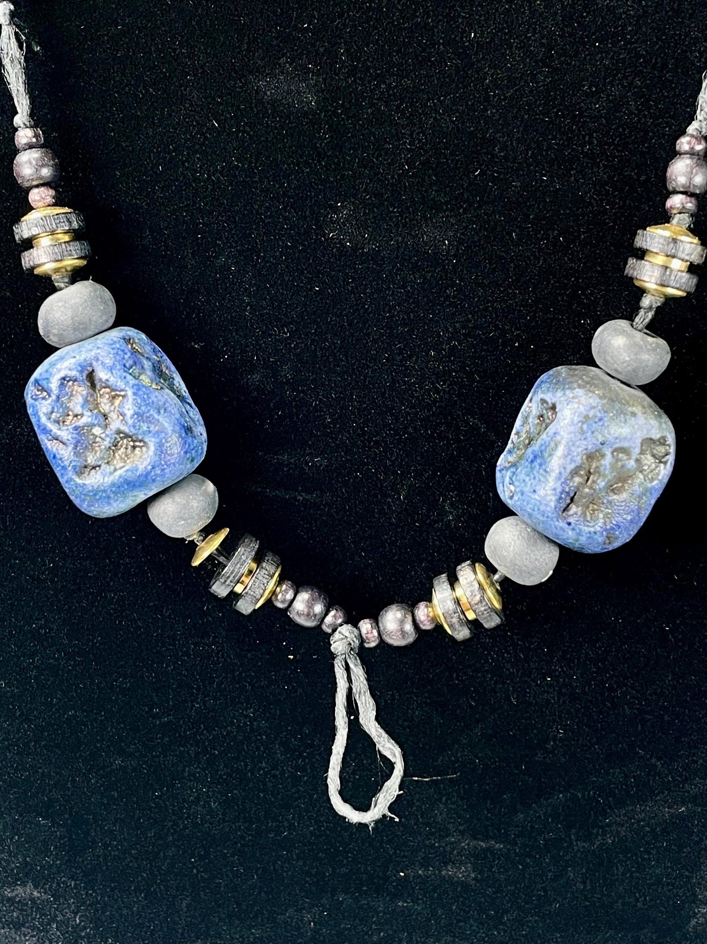 Unique Beaded Necklace with loop For Attachments