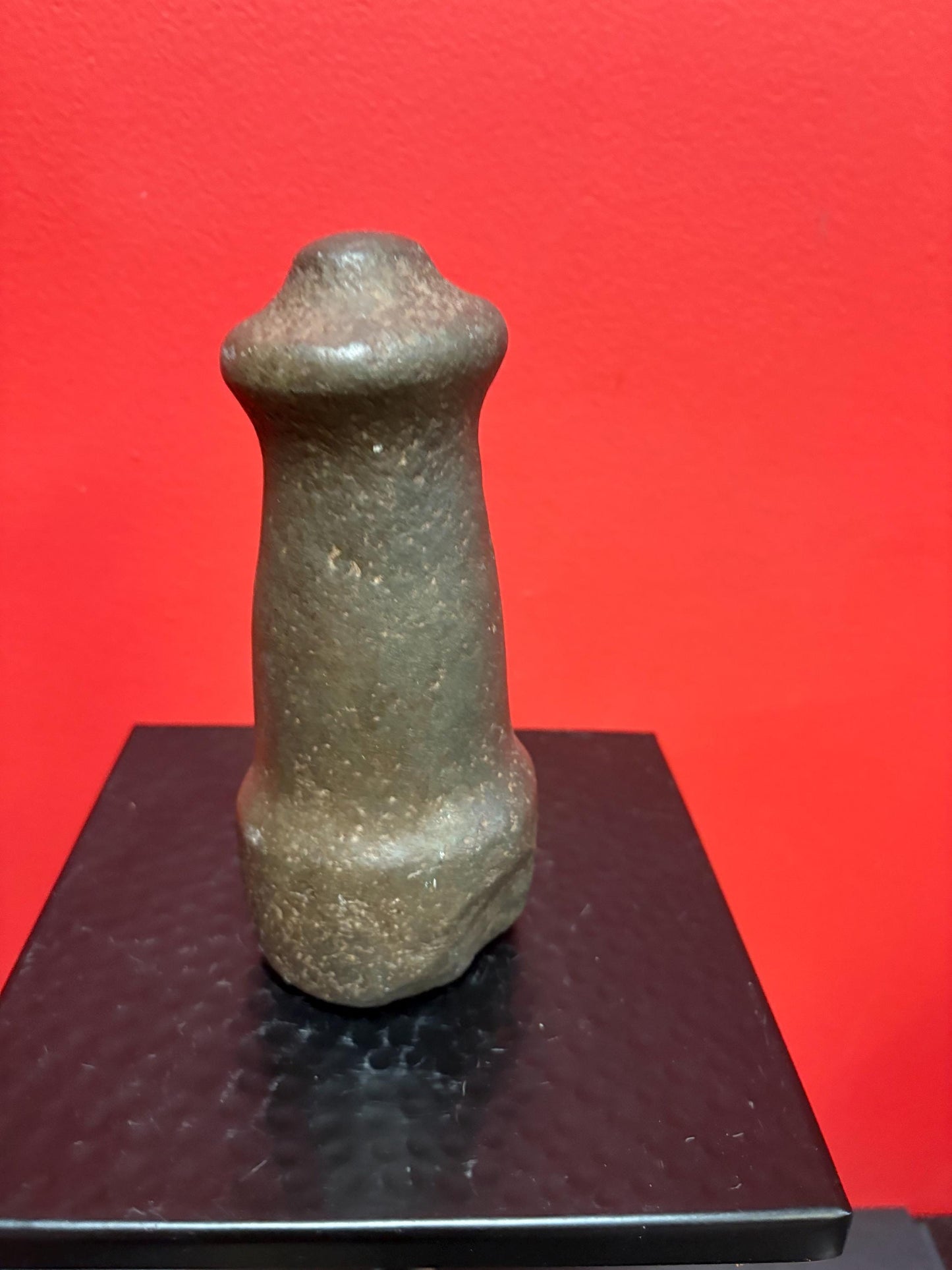 Beautiful 7 inch tall  indigenous first nations British Columbian old old old plummet stone tool  wonderful patina-  unique shape  phallic