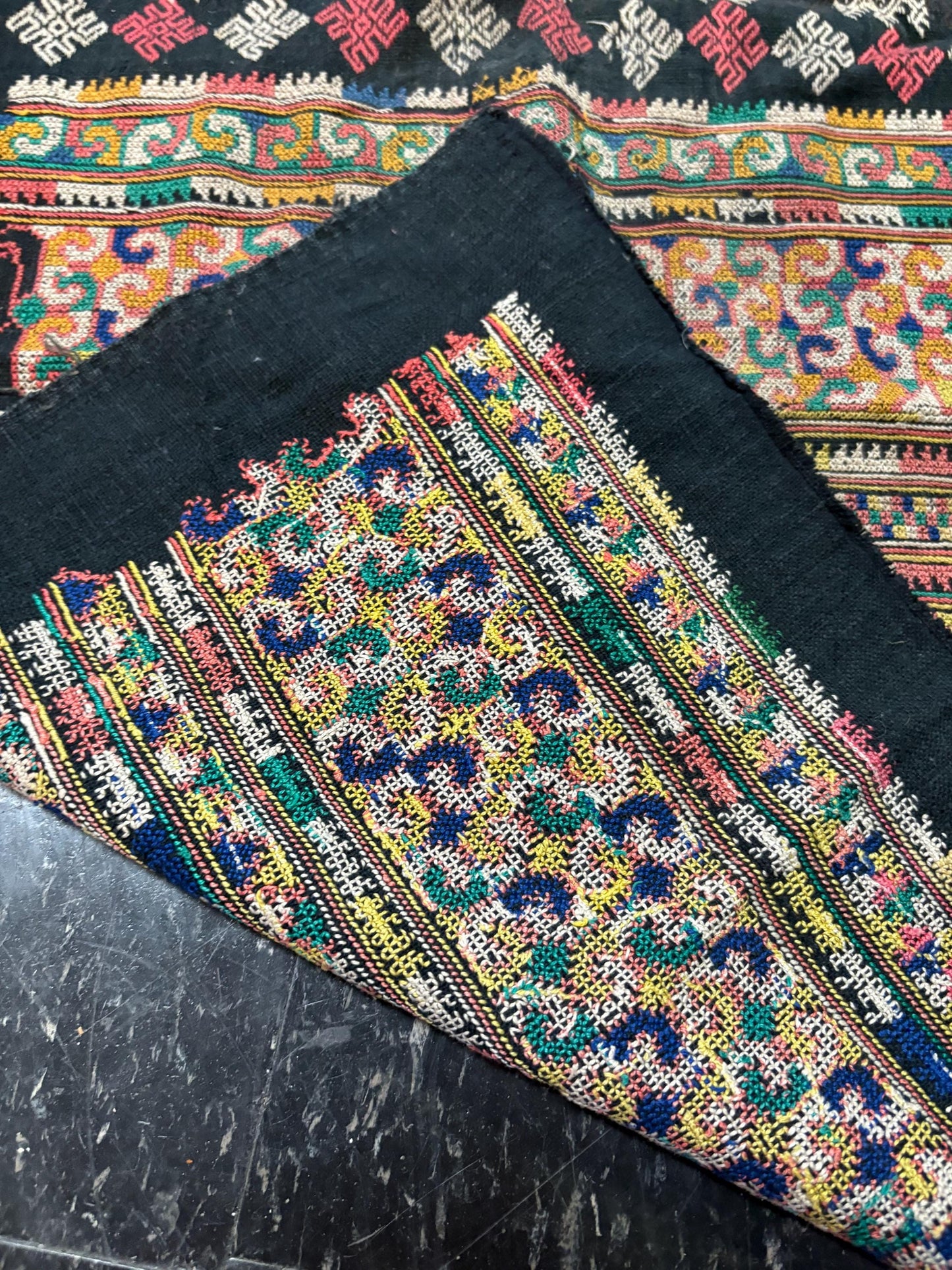 Beautiful 28 x 18 wide Asian handwoven textile  super quality and great value