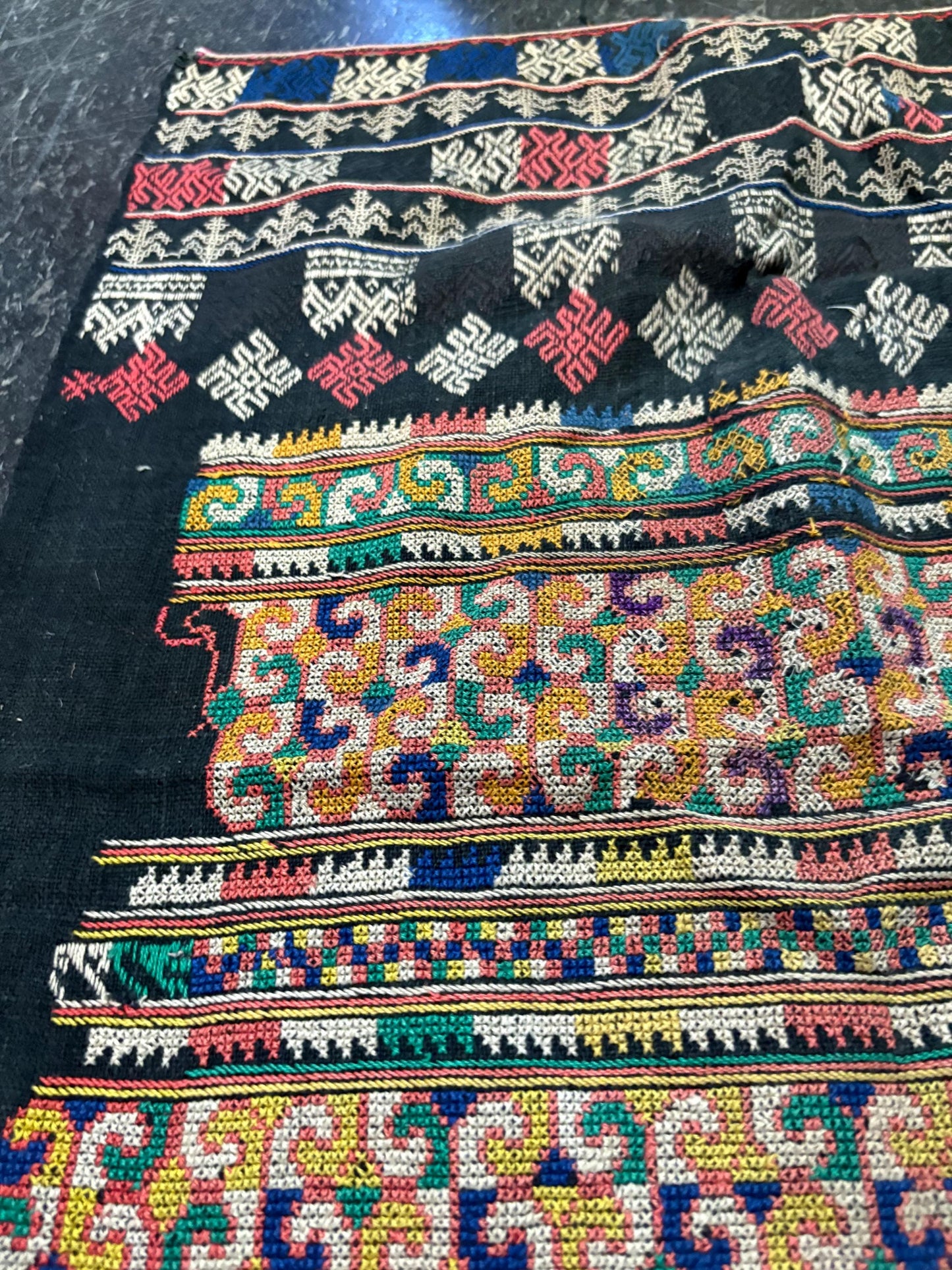 Beautiful 28 x 18 wide Asian handwoven textile  super quality and great value