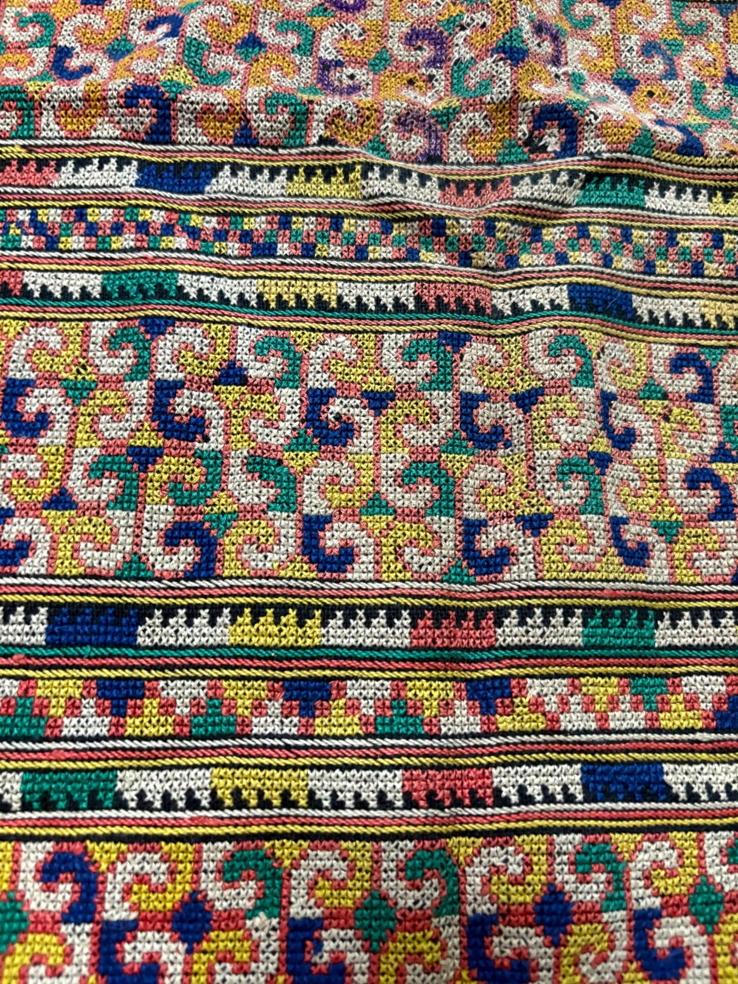 Beautiful 28 x 18 wide Asian handwoven textile  super quality and great value