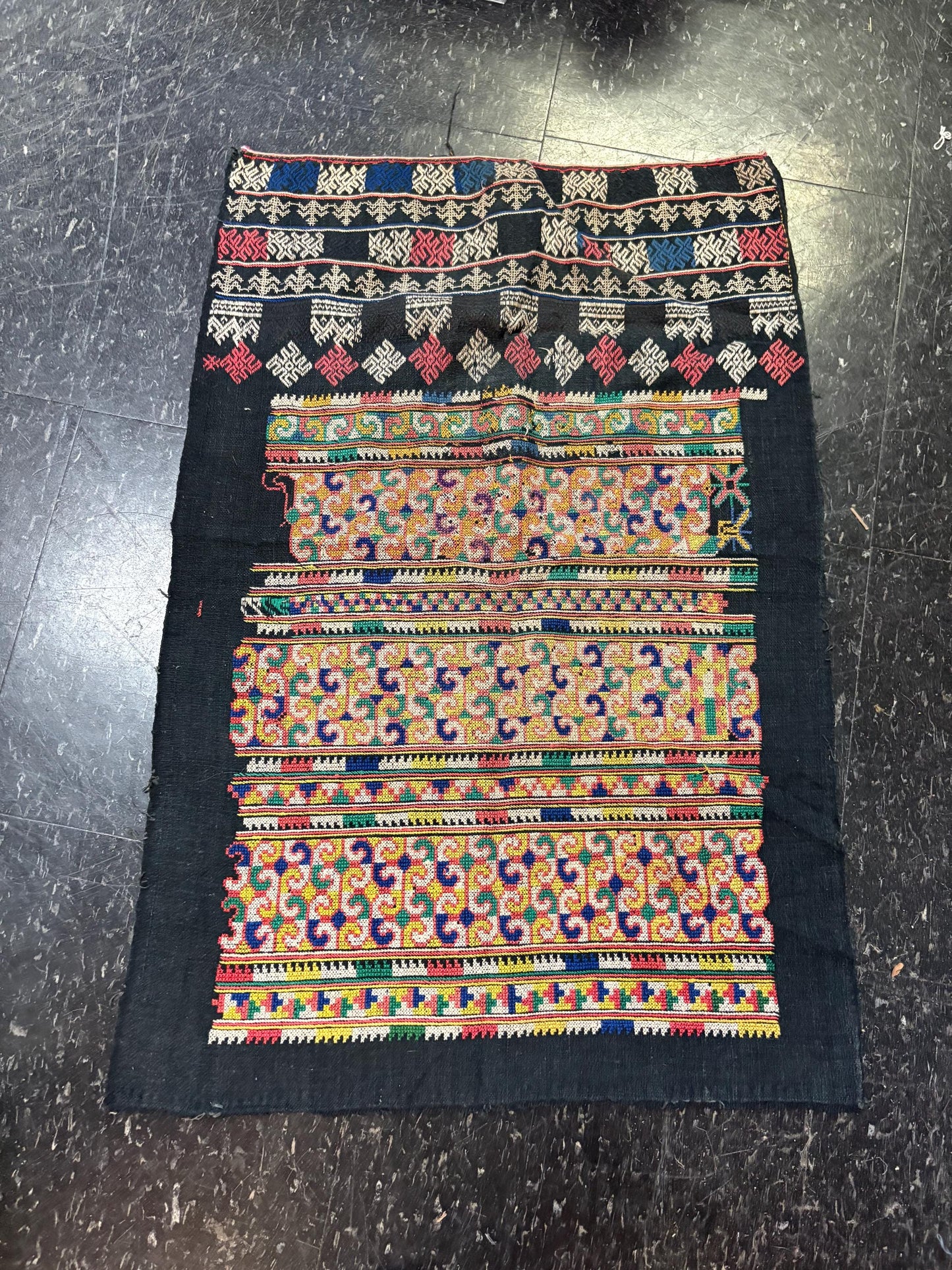 Beautiful 28 x 18 wide Asian handwoven textile  super quality and great value