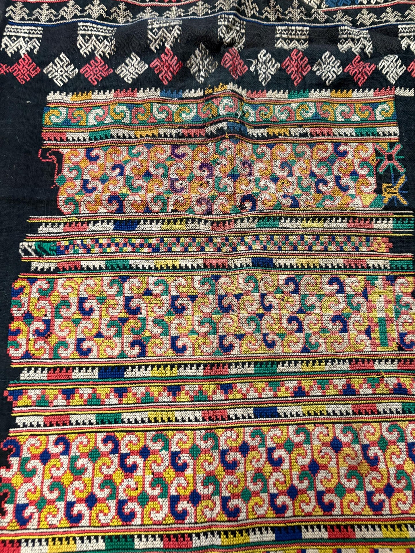 Beautiful 28 x 18 wide Asian handwoven textile  super quality and great value