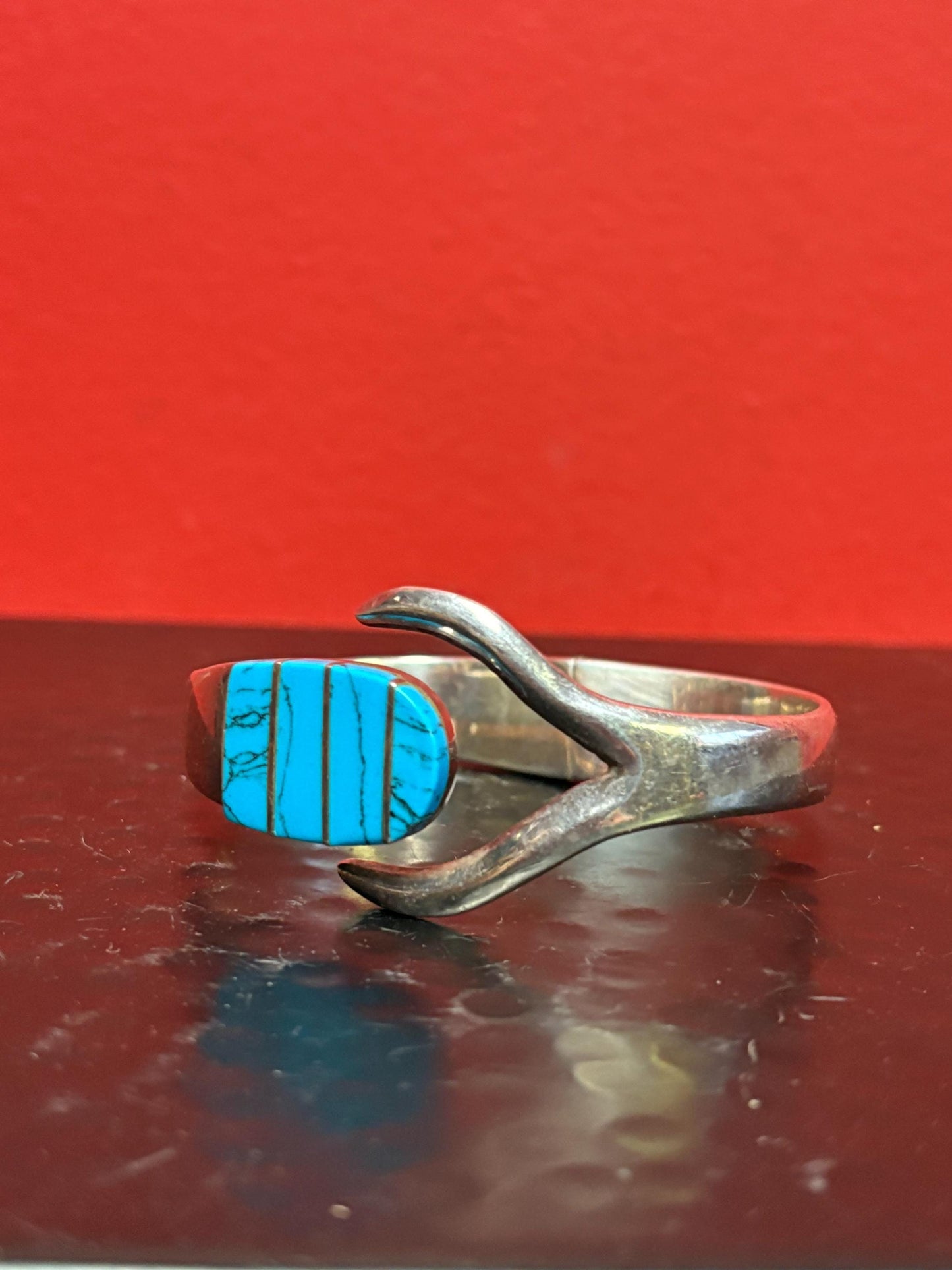 Absolutely stunning very heavy Navajo 930 sterling and turquoise bracelet  opens up and 2 1/2 inches wide when closed  wow - masterpiece