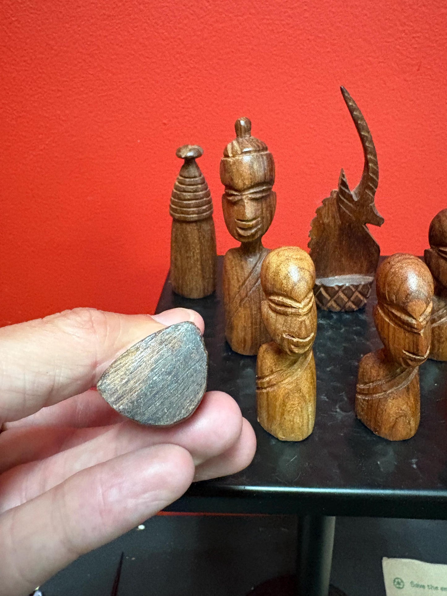 Lovely lot of older African wood statues  3 to 5 inches  price for all  great for resale or gifts - number 4