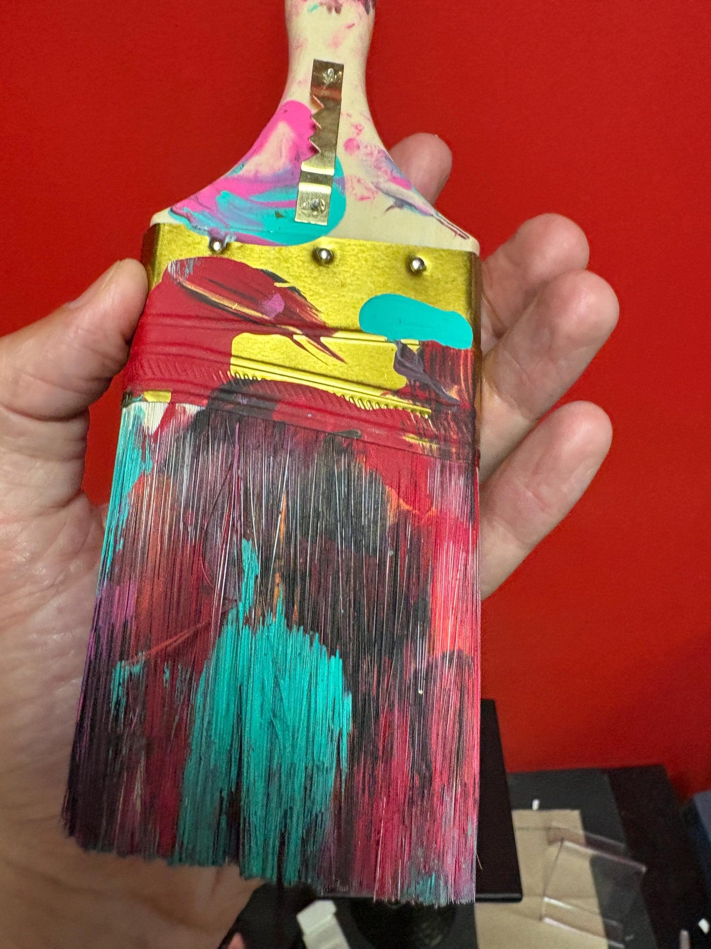 Very cool 12 inch long Vancouver Eli visually impaired artist Eli St. John she loves me paintbrush  wow