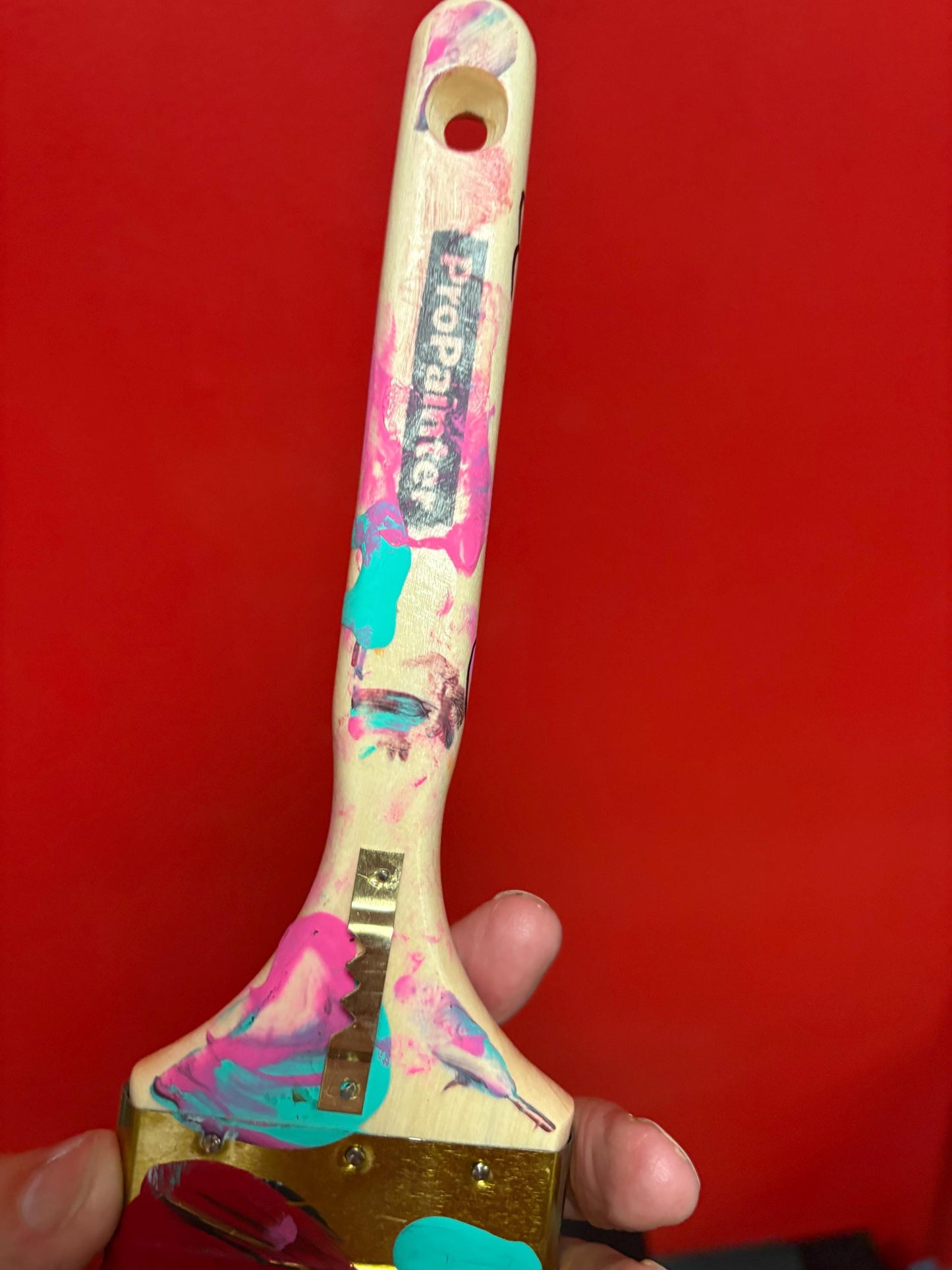 Very cool 12 inch long Vancouver Eli visually impaired artist Eli St. John she loves me paintbrush  wow