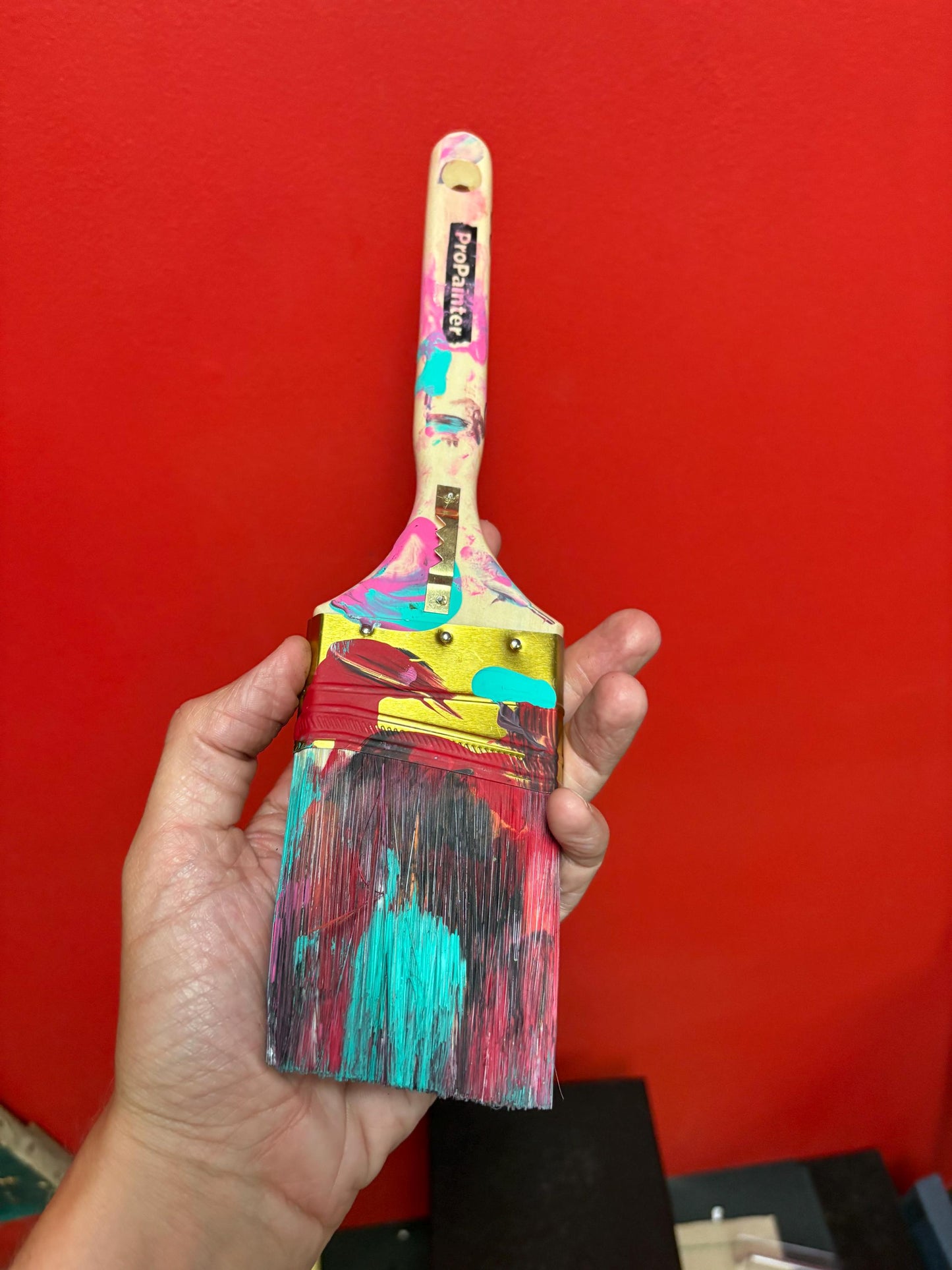 Very cool 12 inch long Vancouver Eli visually impaired artist Eli St. John she loves me paintbrush  wow