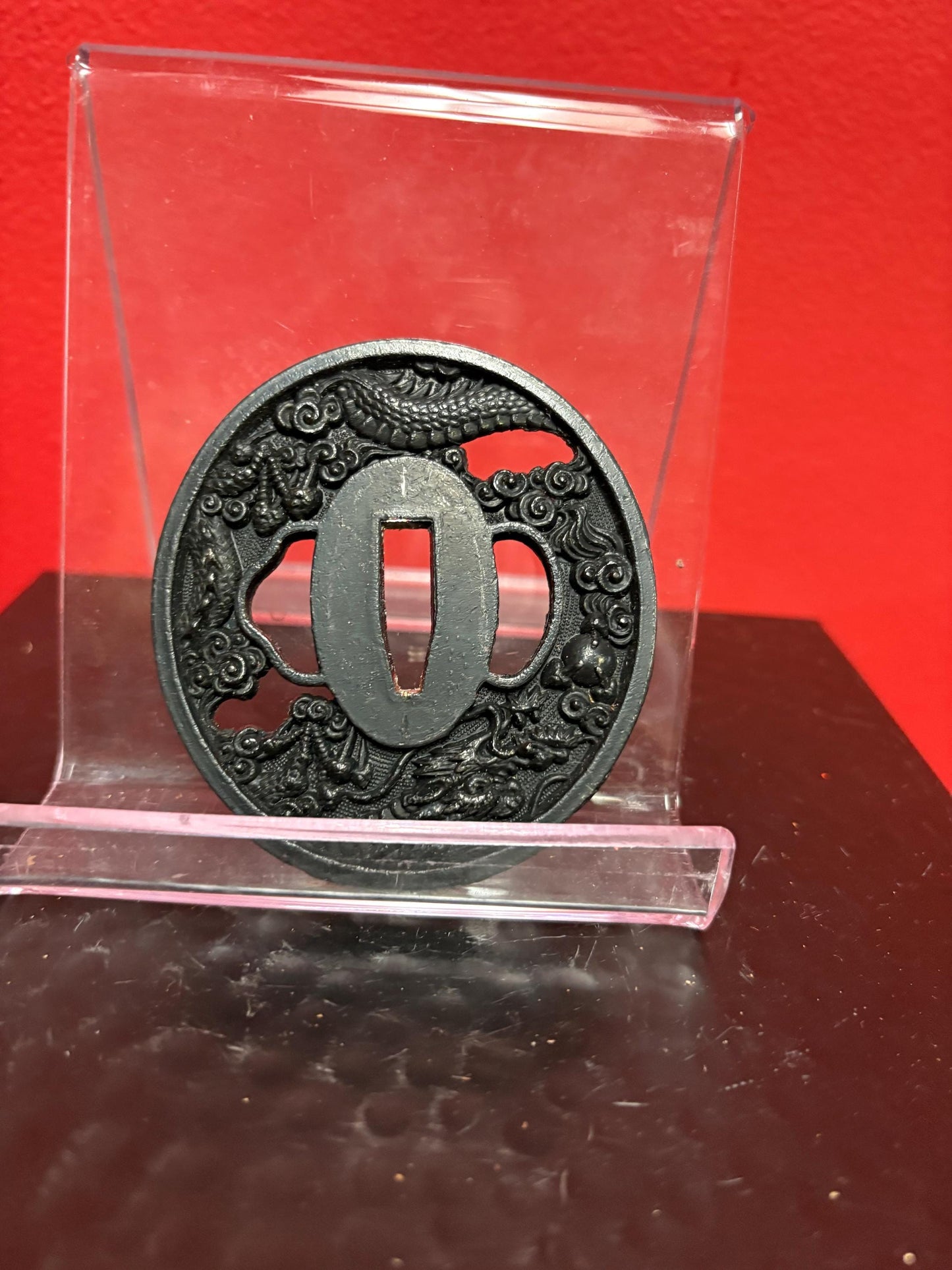 Beautiful Japanese samurai old metal tsuba - see photos for condition  approx 3 inches  from major estate collection - value priced -