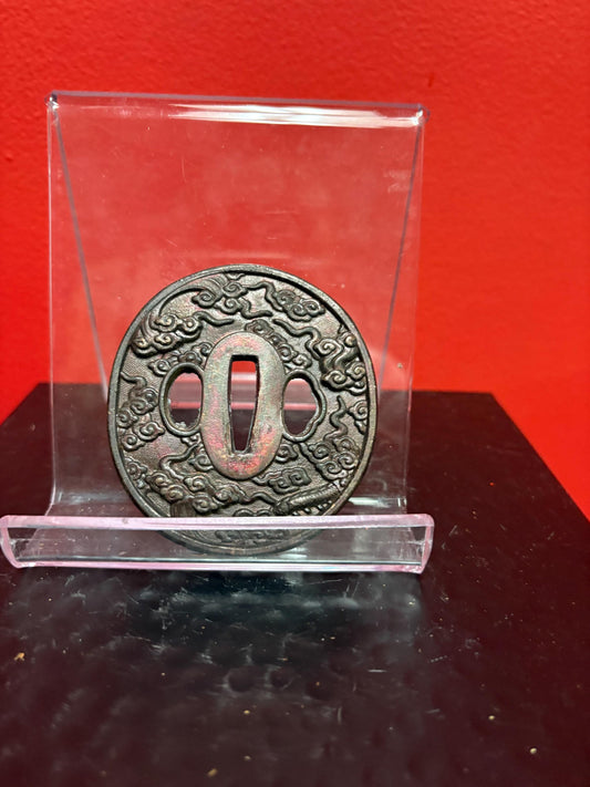 Beautiful Japanese samurai old metal tsuba - see photos for condition  approx 3 inches  from major estate collection - value priced -