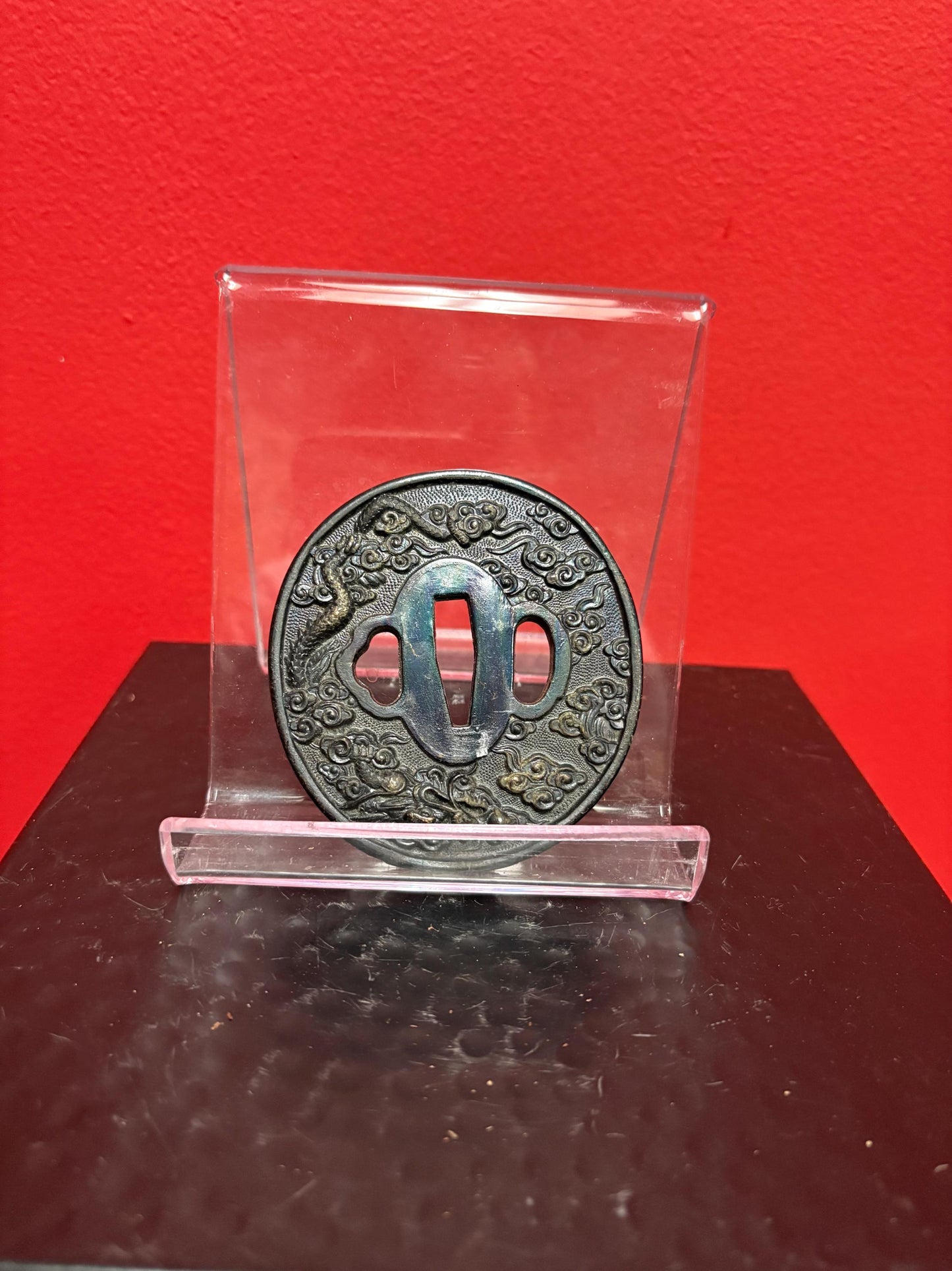 Beautiful Japanese samurai old metal tsuba - see photos for condition  approx 3 inches  from major estate collection - value priced -