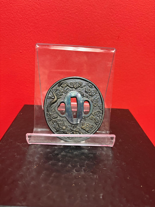 Beautiful Japanese samurai old metal tsuba - see photos for condition  approx 3 inches  from major estate collection - value priced -