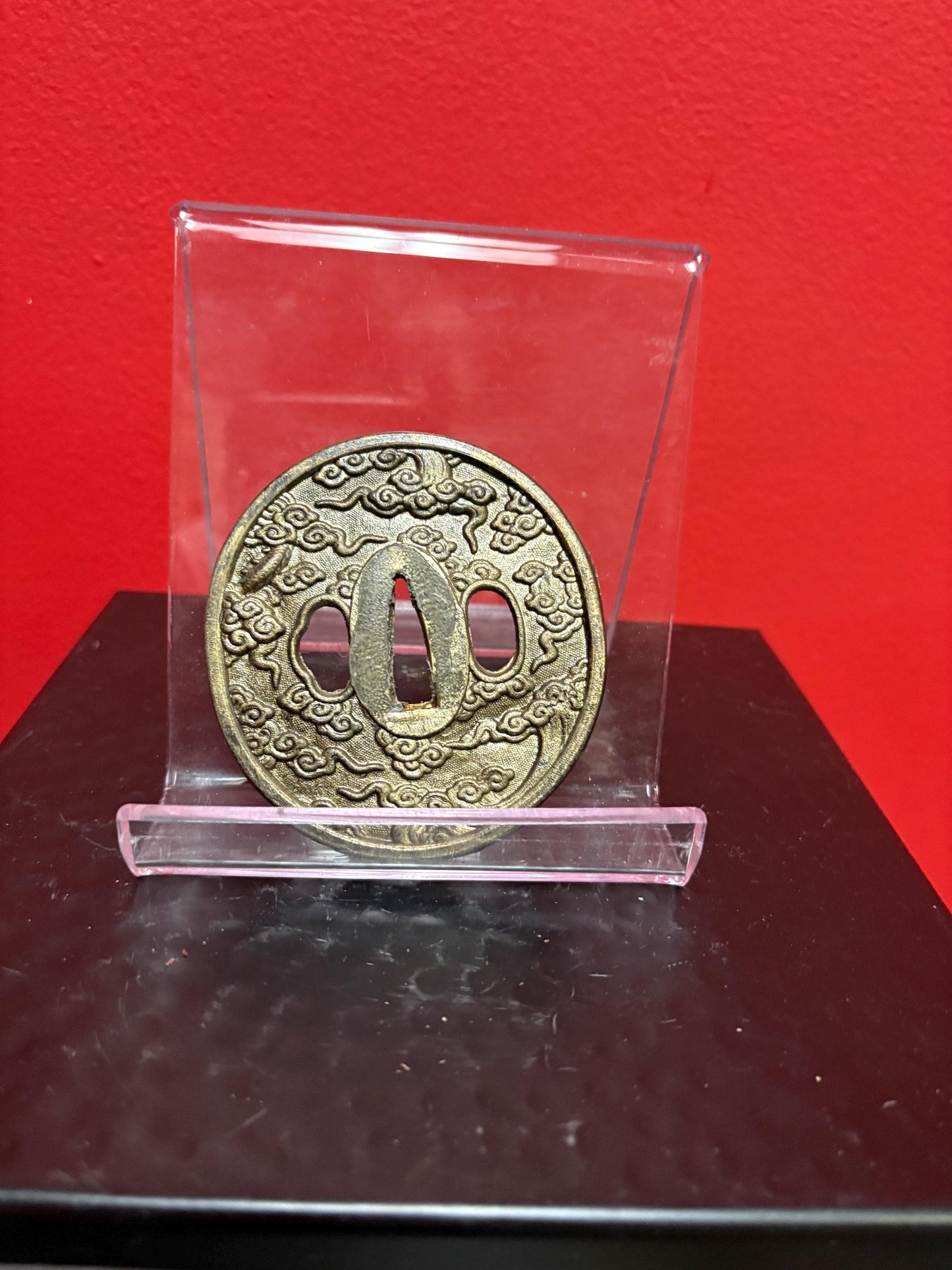 Beautiful Japanese samurai old metal tsuba - see photos for condition  approx 3 inches  from major estate collection - value priced -