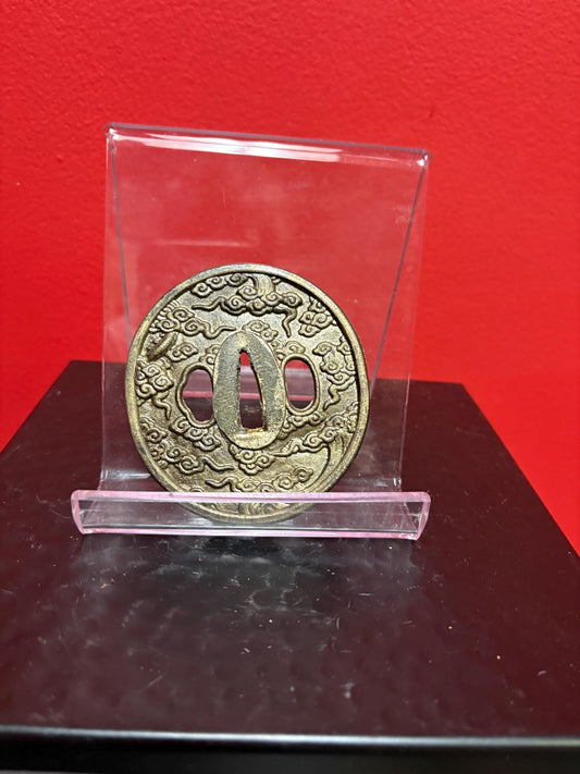 Beautiful Japanese samurai old metal tsuba - see photos for condition  approx 3 inches  from major estate collection - value priced -