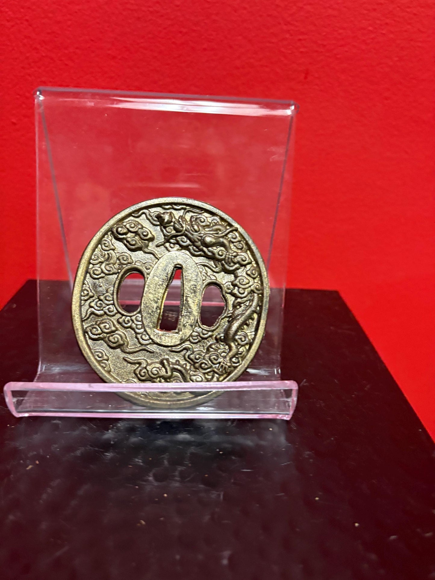 Beautiful Japanese samurai old metal tsuba - see photos for condition  approx 3 inches  from major estate collection - value priced -