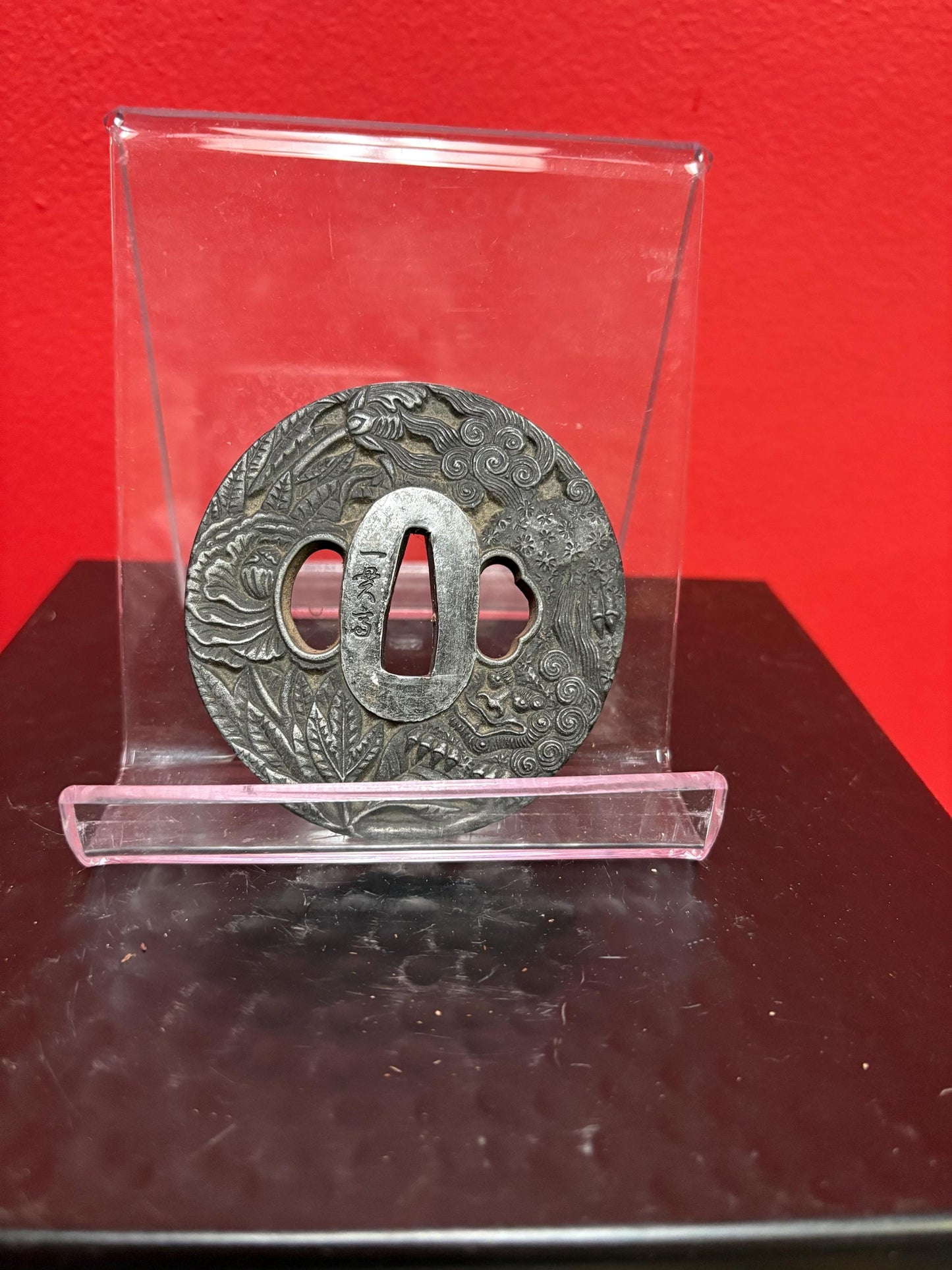 Beautiful Japanese samurai old metal tsuba - see photos for condition  approx 3 inches  from major estate collection - value priced -