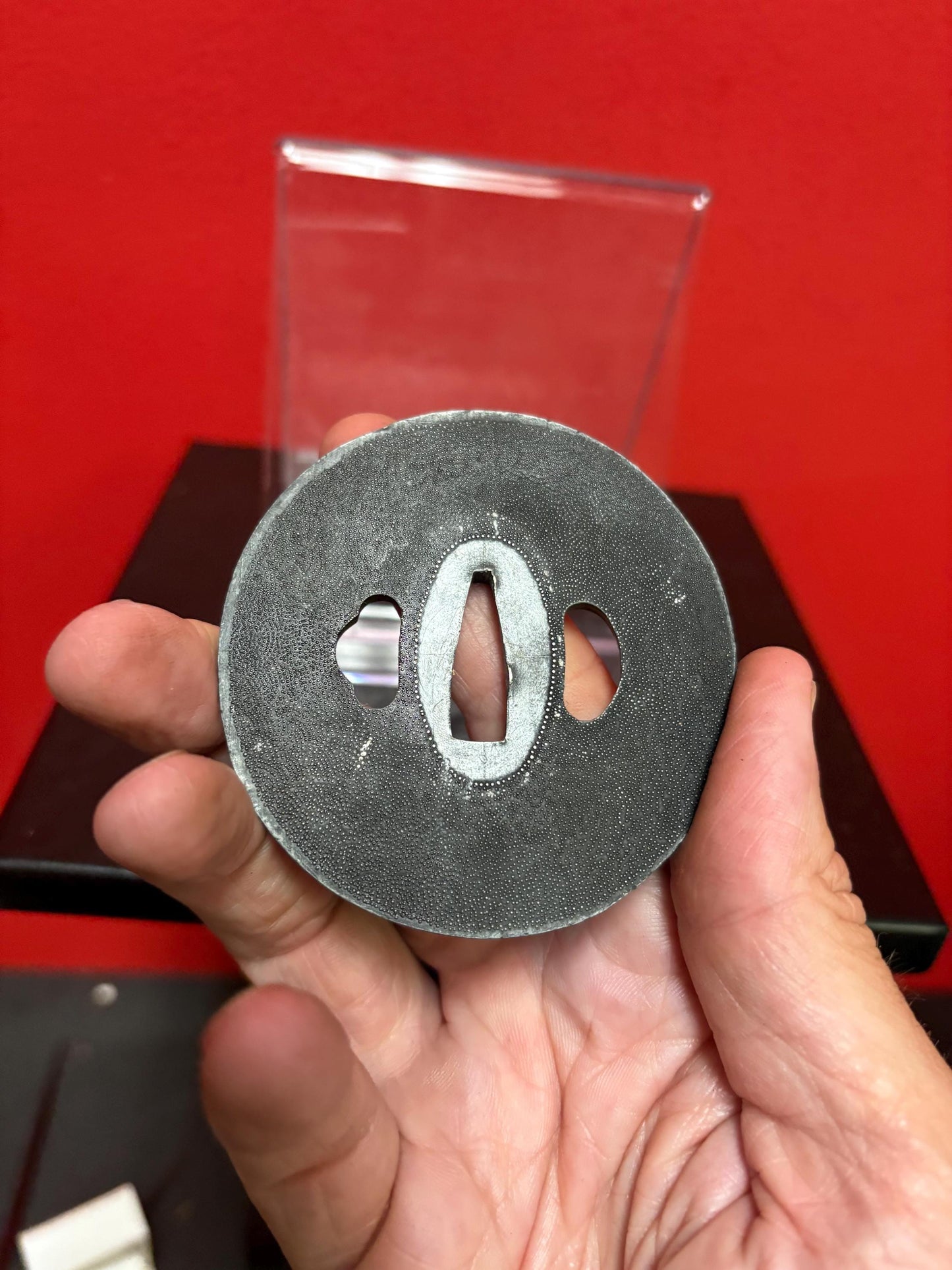 Beautiful Japanese samurai old metal tsuba - see photos for condition  approx 3 inches  from major estate collection - value priced -