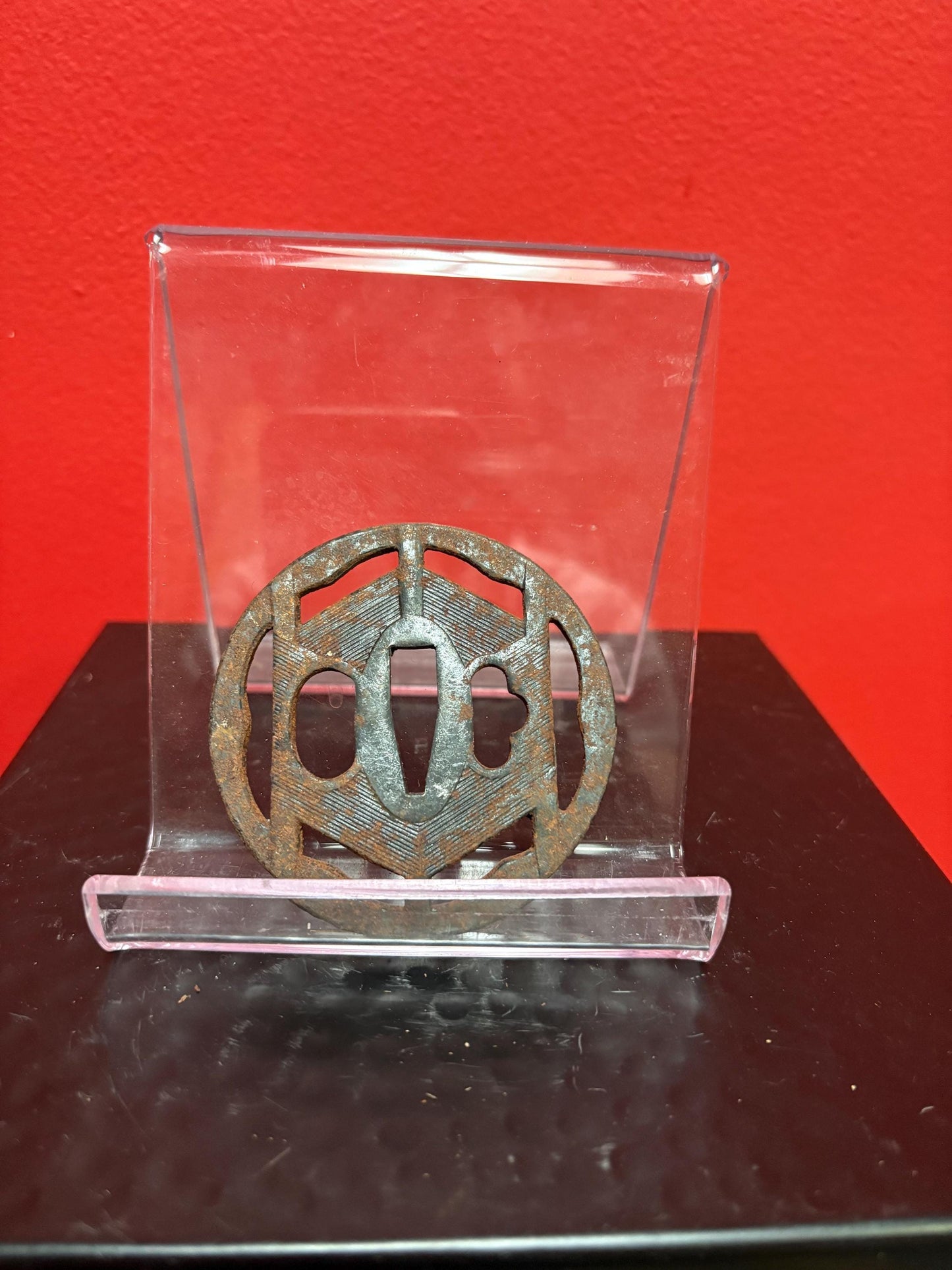 Beautiful Japanese samurai old metal tsuba - see photos for condition  approx 3 inches  from major estate collection - value priced -