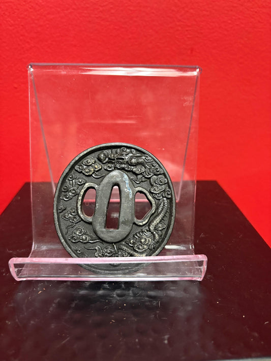 Beautiful Japanese samurai old metal tsuba - see photos for condition  approx 3 inches  from major estate collection - value priced -