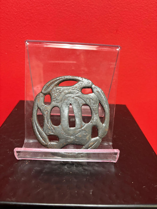 Beautiful Japanese samurai old metal tsuba - see photos for condition  approx 3 inches  from major estate collection - value priced -
