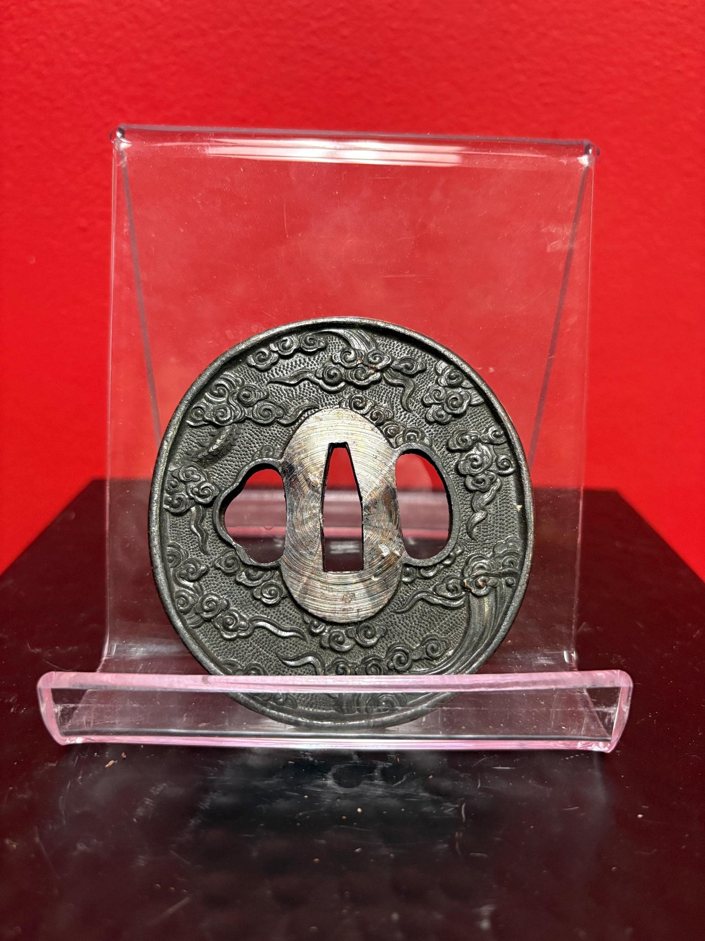 Beautiful Japanese samurai old metal tsuba - see photos for condition  approx 3 inches  from major estate collection - value priced -