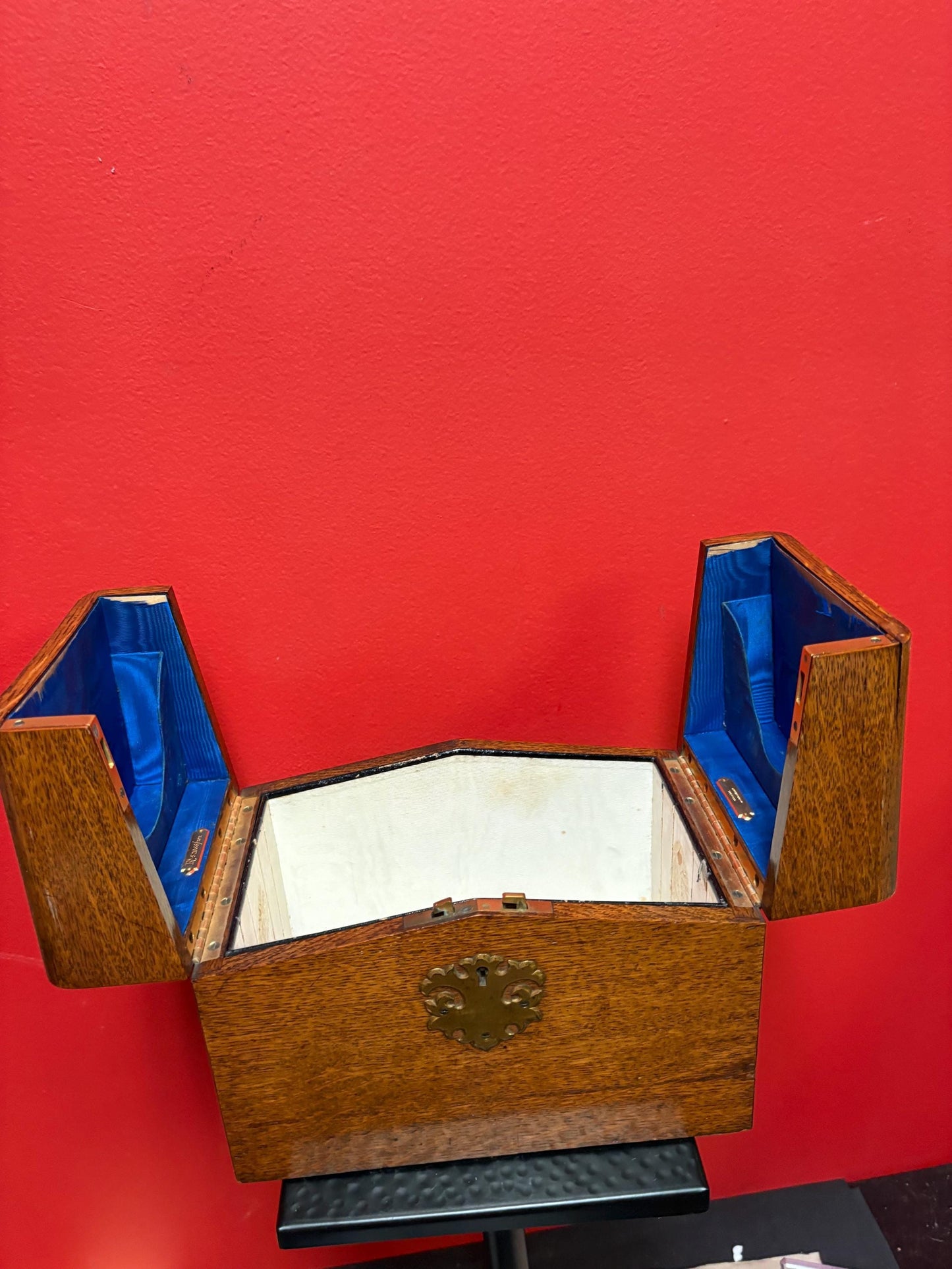 Beautiful antique walnut box  9 1/2 x 6 x 7“ high  letter box  nice condition  many uses  great gift -