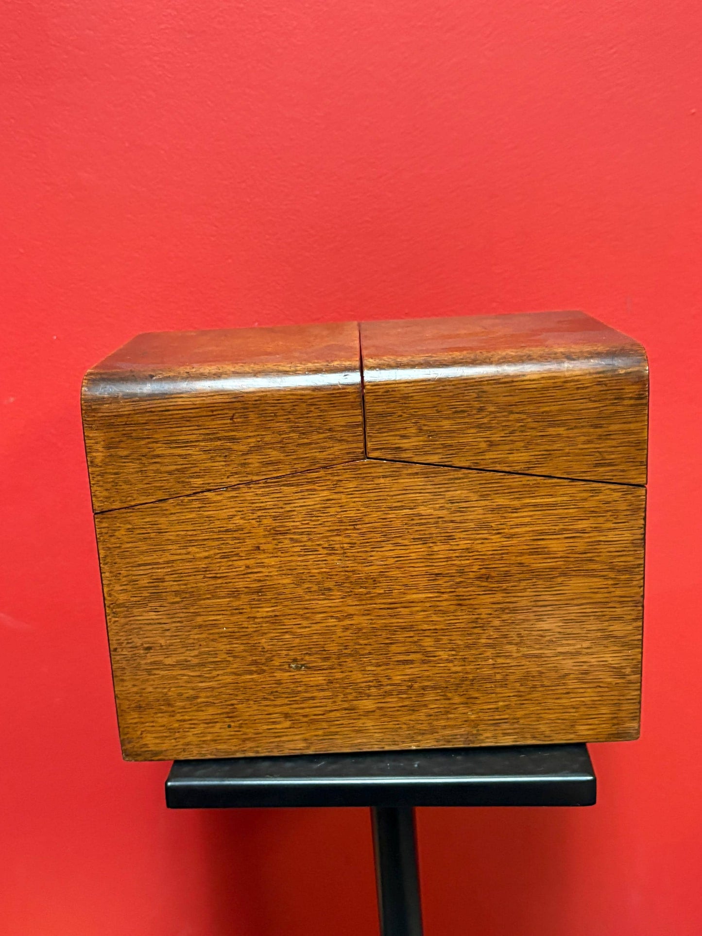 Beautiful antique walnut box  9 1/2 x 6 x 7“ high  letter box  nice condition  many uses  great gift -