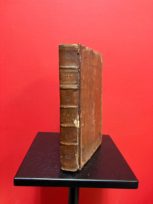 Beautiful late 17th century copy of life  of CLARENDON  covers detached  great display