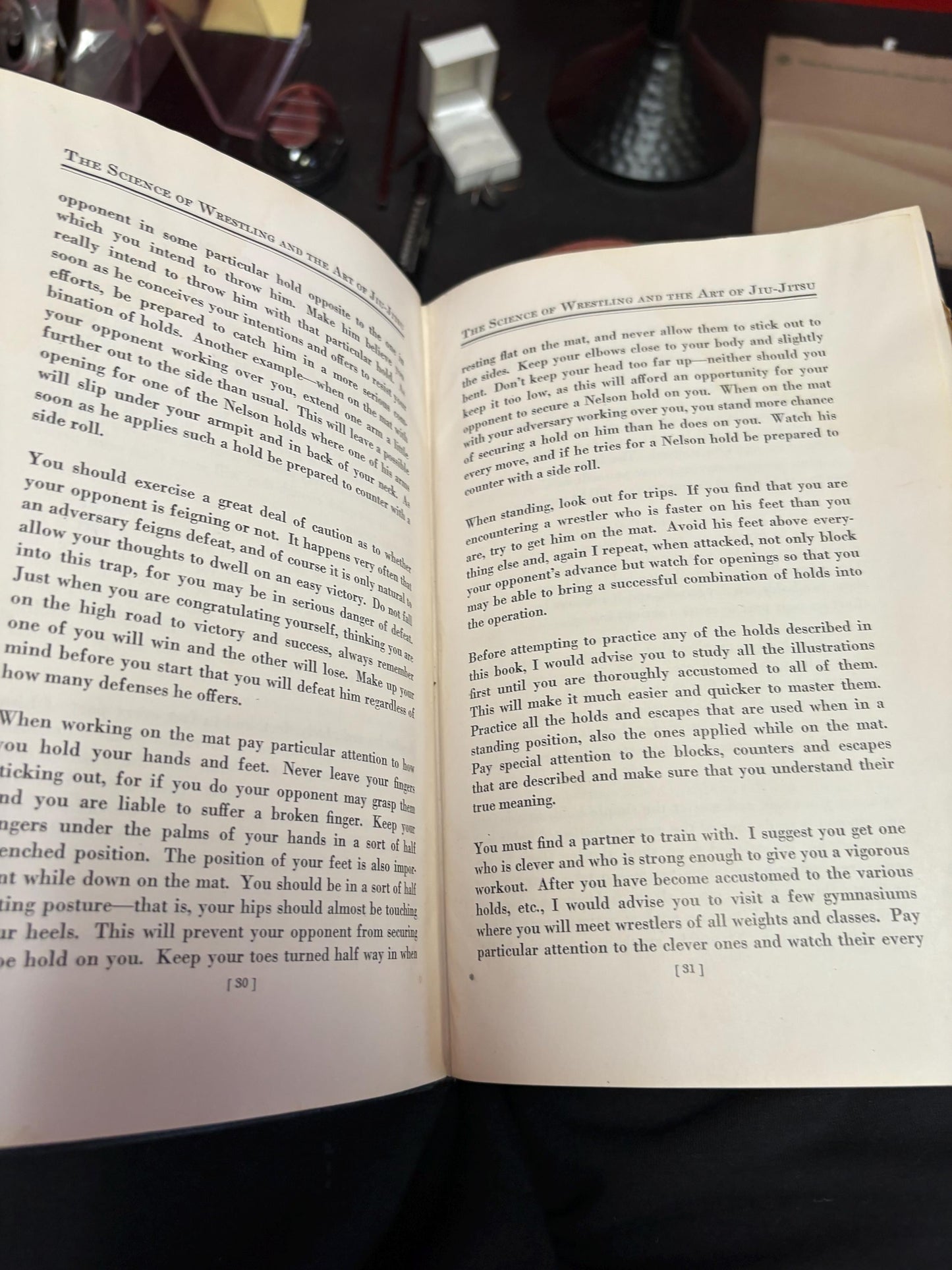 Beautiful copy of the science of wrestling and the art of JIU JITSU  3rd edition 1925 pretty good condition 223 PGS  lots photos