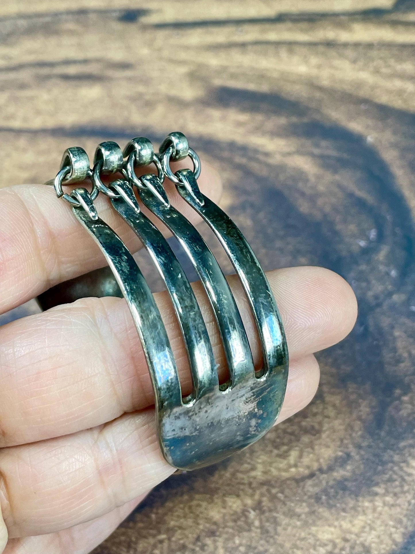 Cool Silver Plated Fork Bracelet