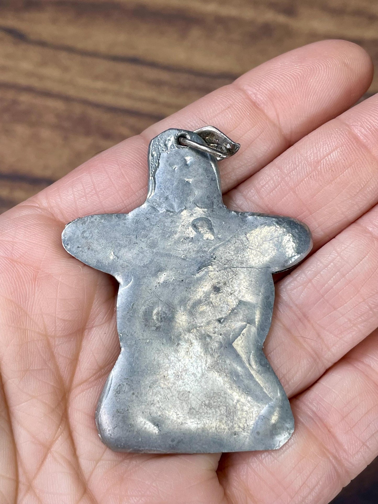 Inukshuk Pendant with Rainbow Inlays