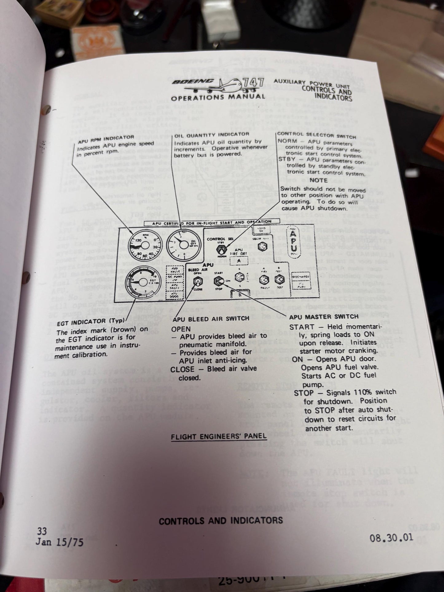 Very cool 1980s Air Canada 747 airplane operating manual  good condition  great gift