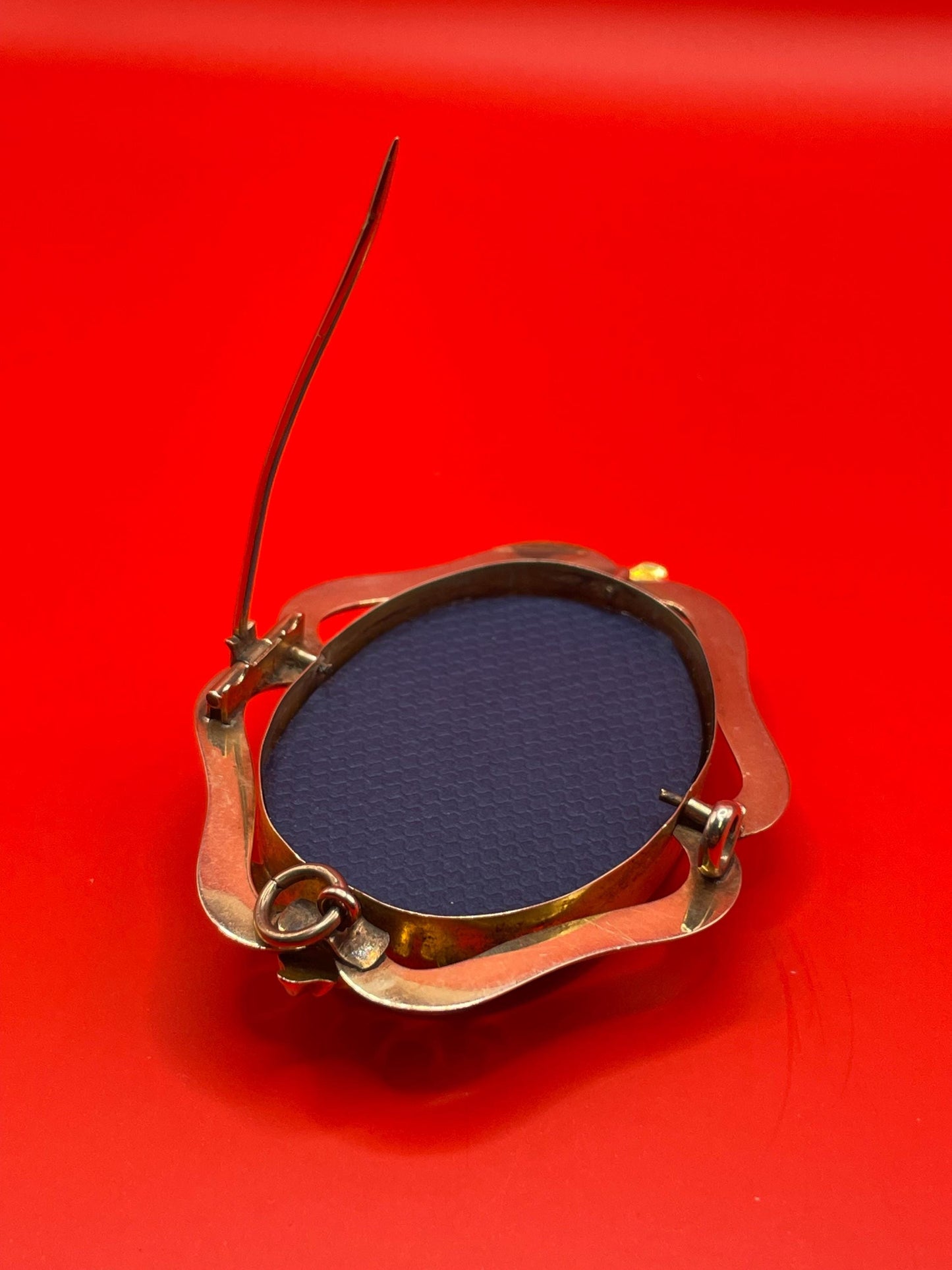 Gold Hardstone Cameo Pendant Brooch -B